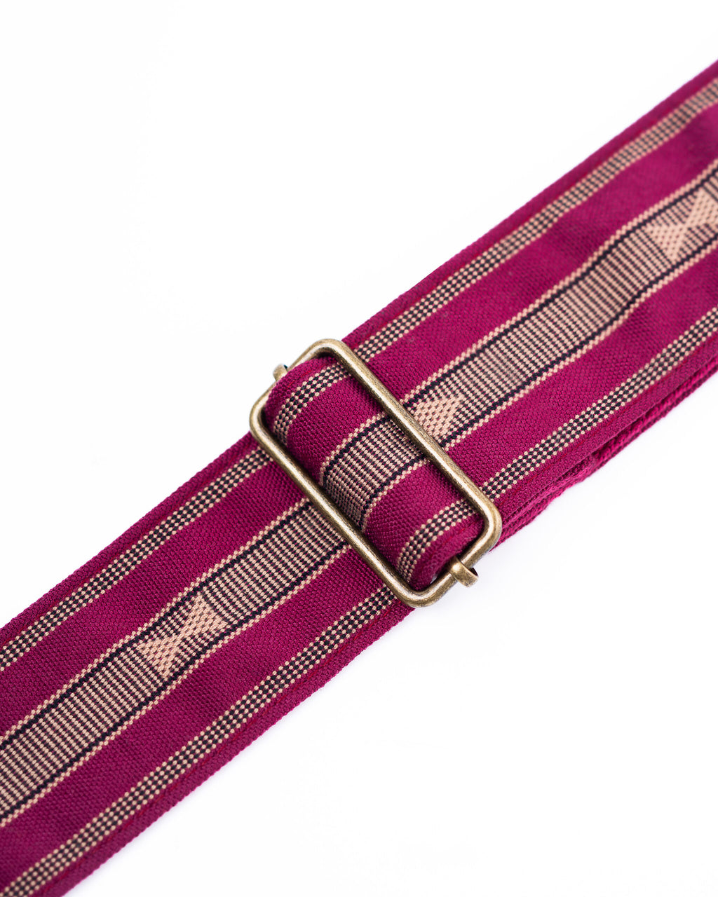 Handmade Panlipi Loom Weave Audrey Mocha Burgundy SAG08A Guitar Strap