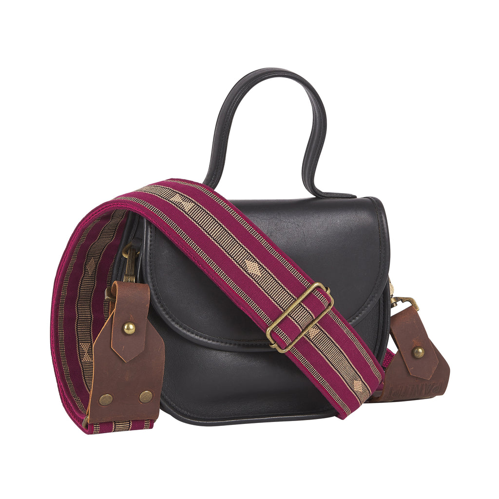 Handmade Panlipi Strap Sagada Loom Weave Burgundy SagBag02 Bag Strap