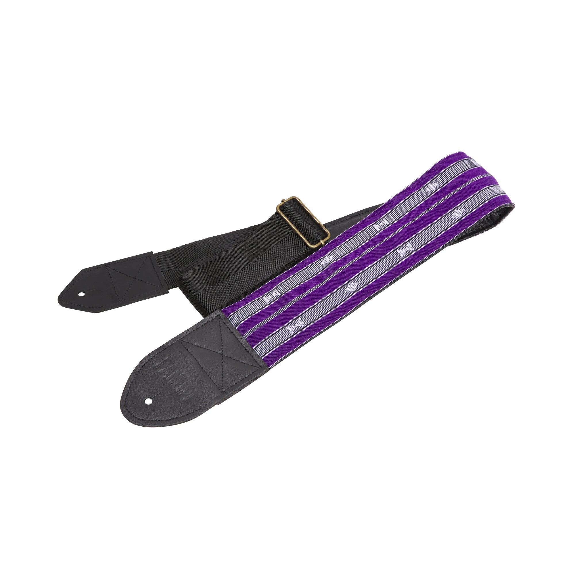 Handmade Panlipi Padded Bass Strap Loom Audrey Weave Violet 3 Inches Wide BassSag14