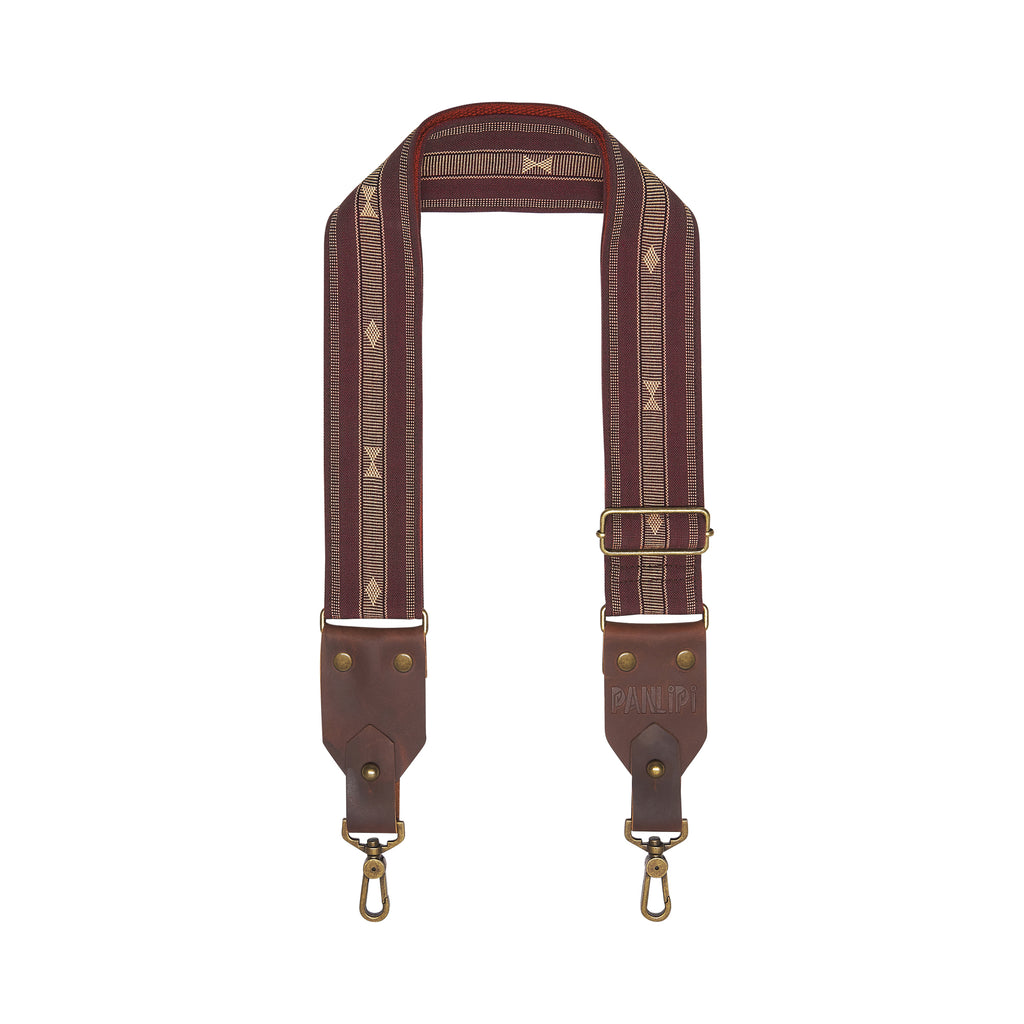 Handmade Panlipi Sagada Loom Weave Audrey Choco Beige SagBag05 Bag Strap