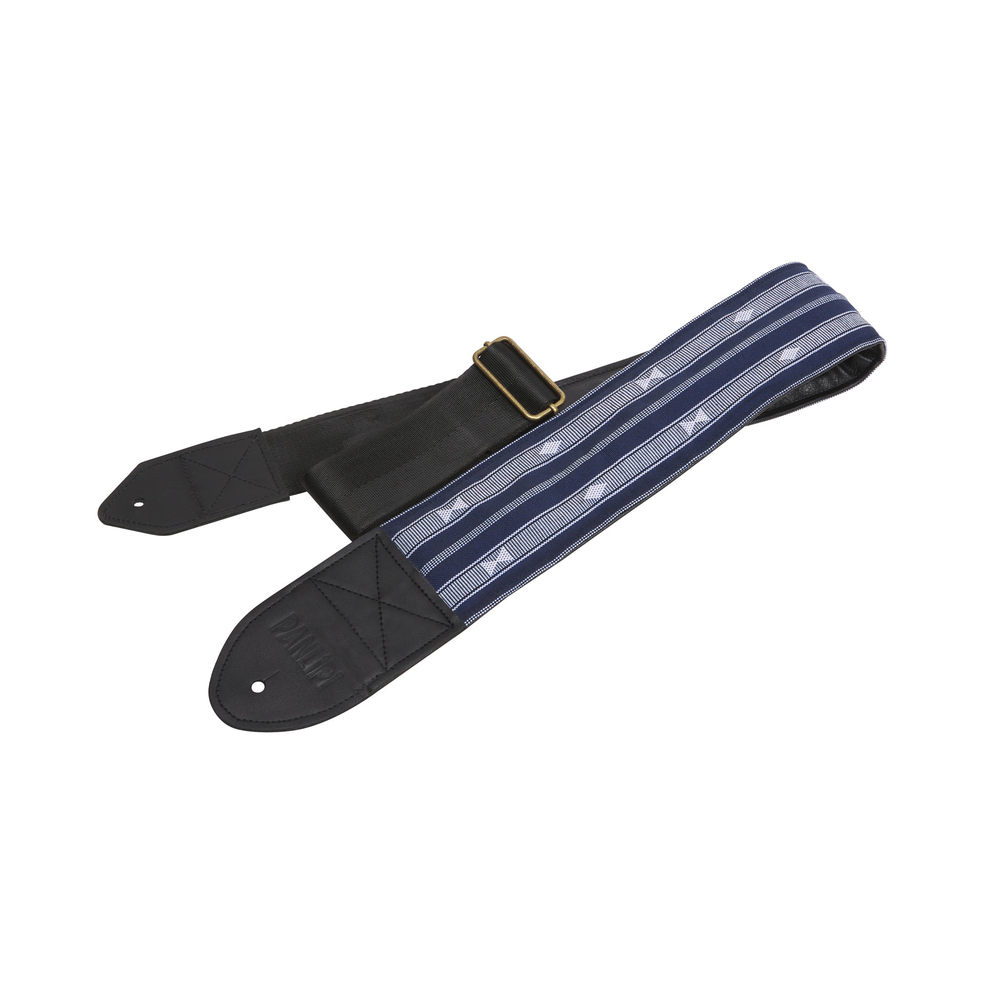 Handmade Panlipi Padded Bass Strap Loom Weave Audrey Navy Blue 3 Inches Wide BassSag07