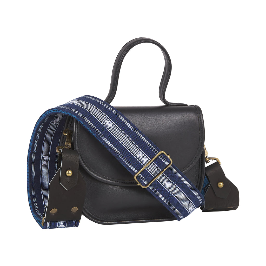Handmade Panlipi Sagada Loom Weave Navy SagBag07 Bag Strap