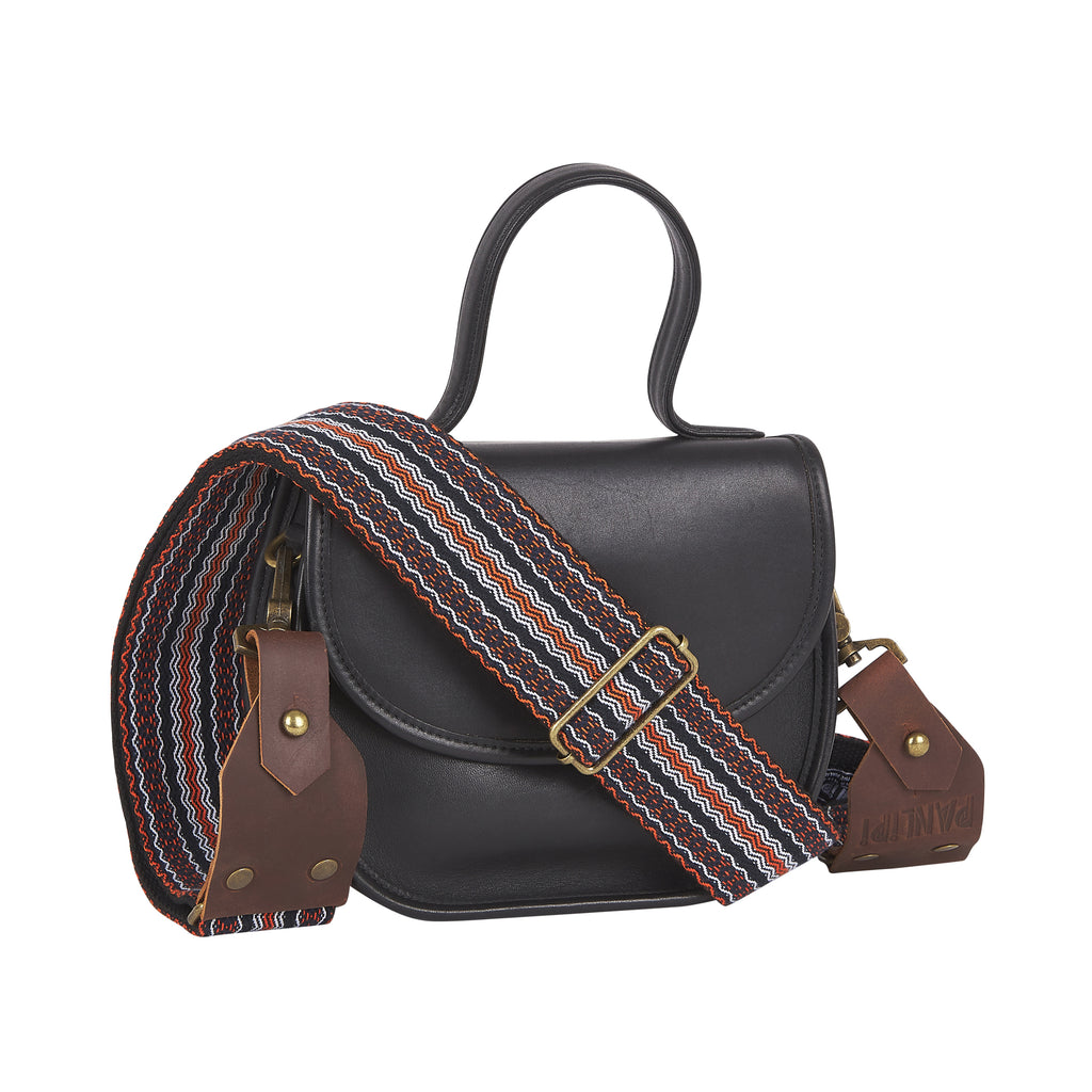 Handmade Panlipi Strap Kalinga Loom Weave Lilaktob White Orange KalBag05 Bag Strap