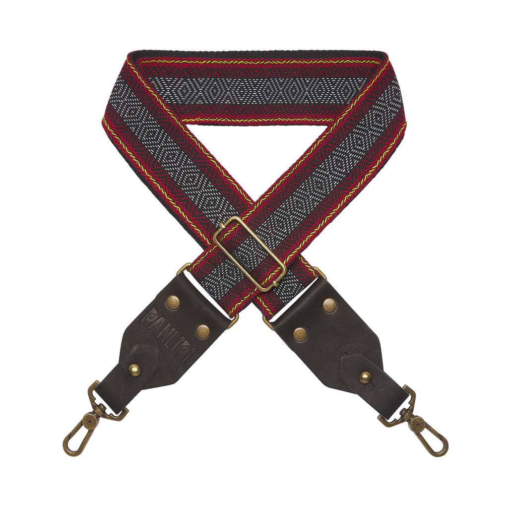 Handmade Panlipi Strap Kalinga Loom Weave Lilaktob Red KalBag06 Bag Strap