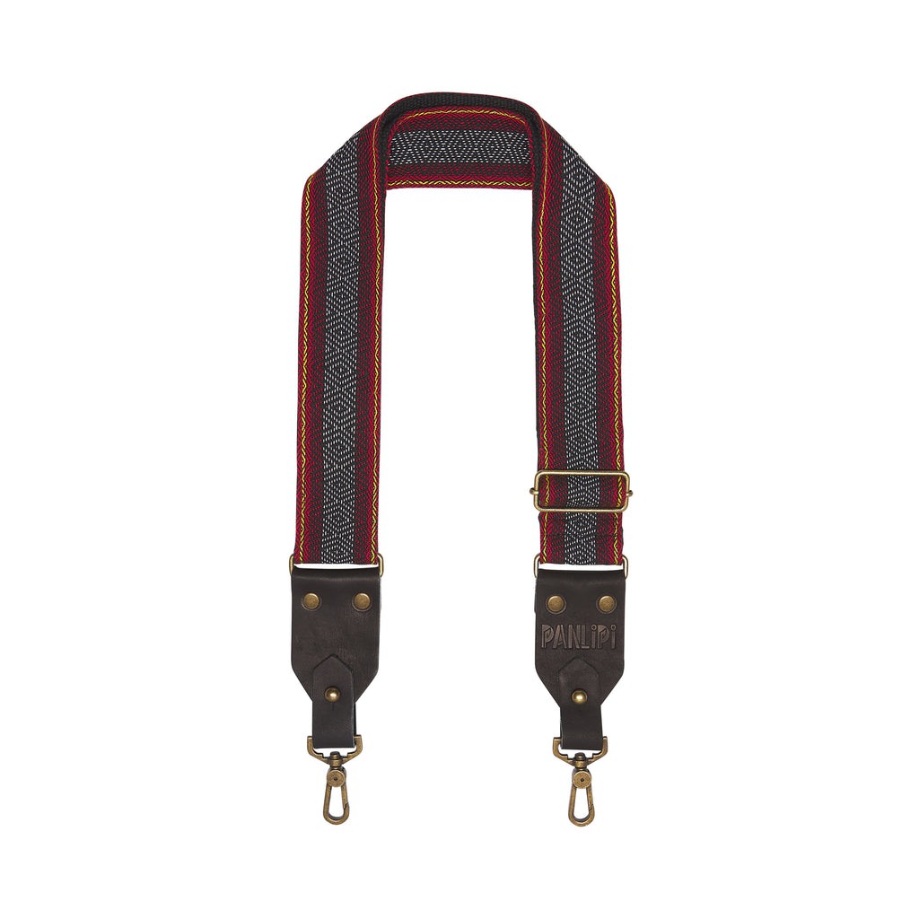 Handmade Panlipi Strap Kalinga Loom Weave Lilaktob Red KalBag06 Bag Strap