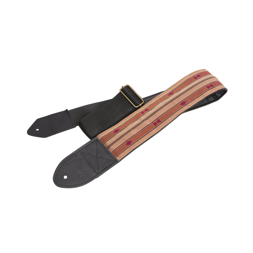 Handmade Panlipi Sagada Padded Bass Strap Loom Weave Mocha 3 Inches Wide BassSag11