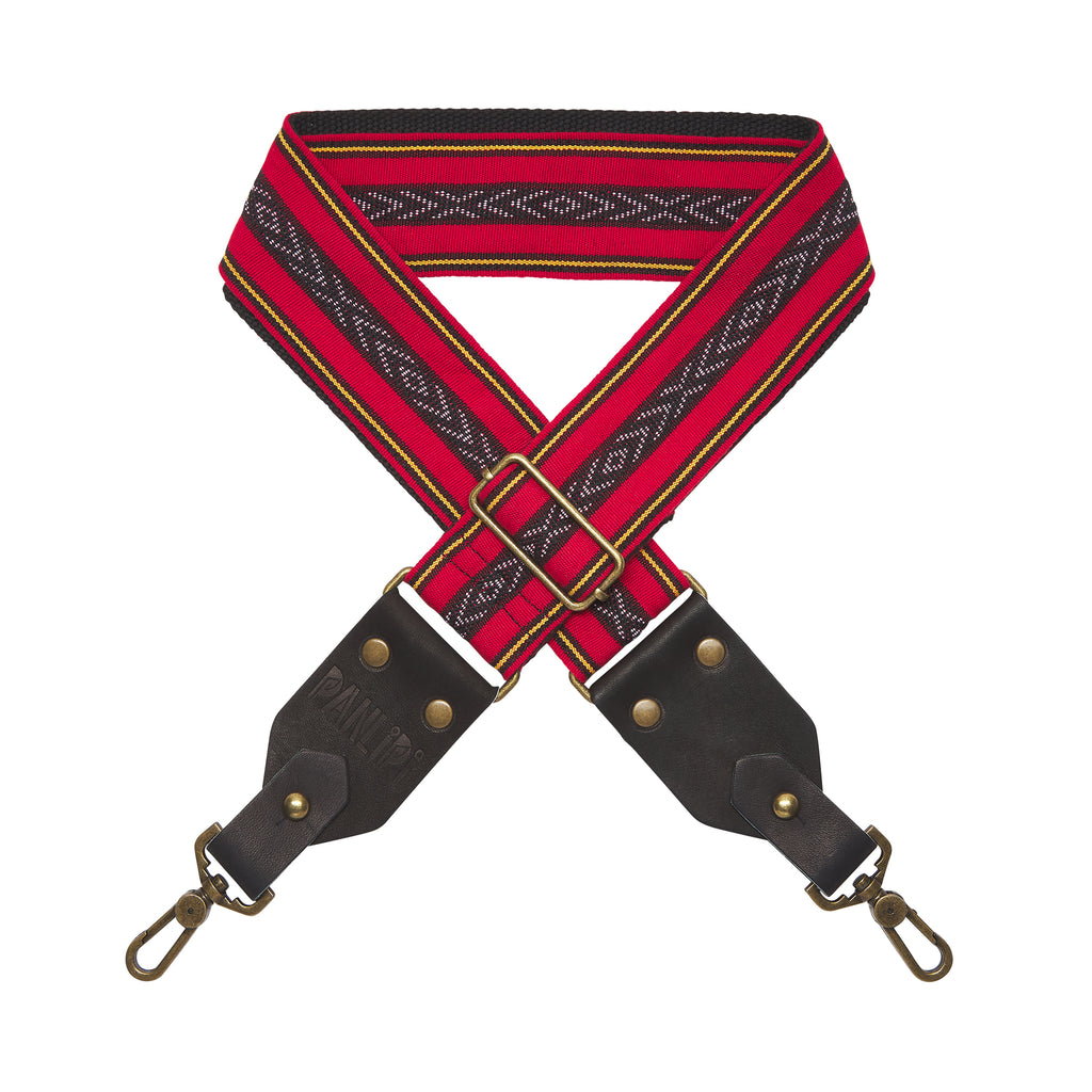 Handmade Panlipi Strap Baguio Loom Weave Cuabao Red BaguBag03 Bag Strap