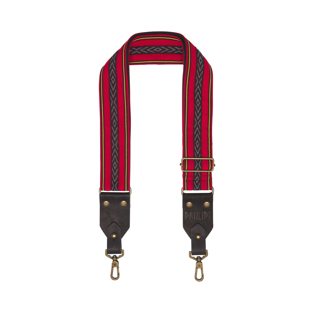 Handmade Panlipi Strap Baguio Loom Weave Cuabao Red BaguBag03 Bag Strap