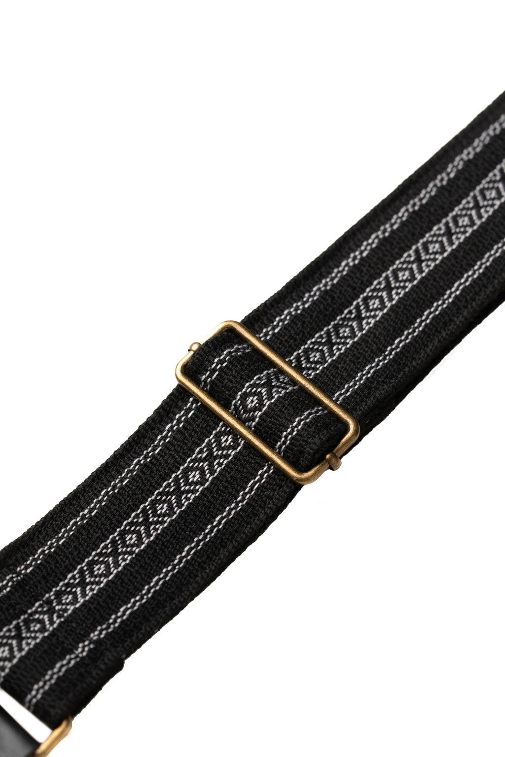 Handmade Panlipi Loom Weave Kalinga Lilaktob Black and White KAL33A Guitar Strap