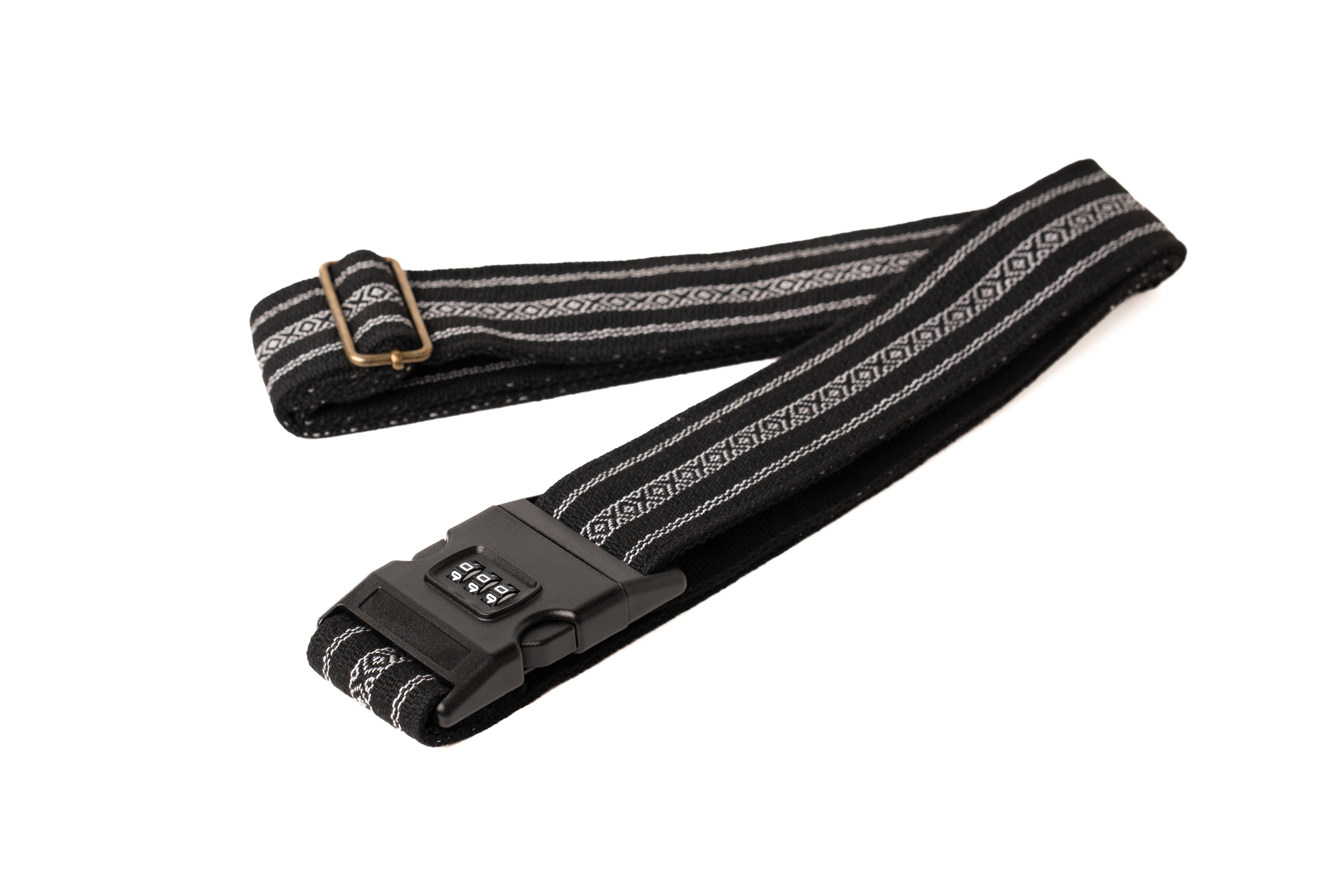 Handmade Panlipi Loom Weave Kalinga Lilaktob Black & White Eye LugKal06 Luggage Strap