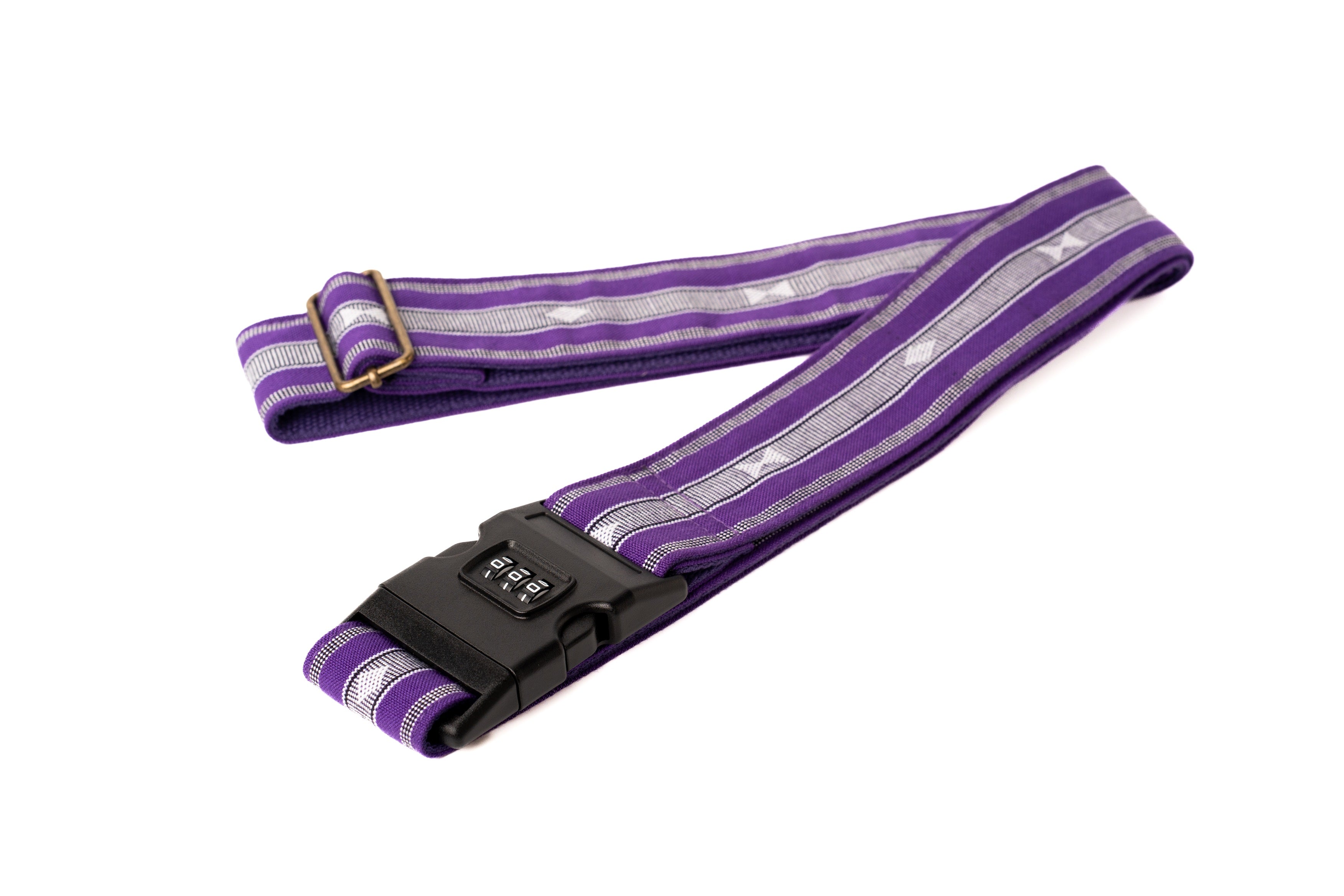 Handmade Panlipi Loom Weave Sagada Audrey Purple LugSag01 Luggage Strap