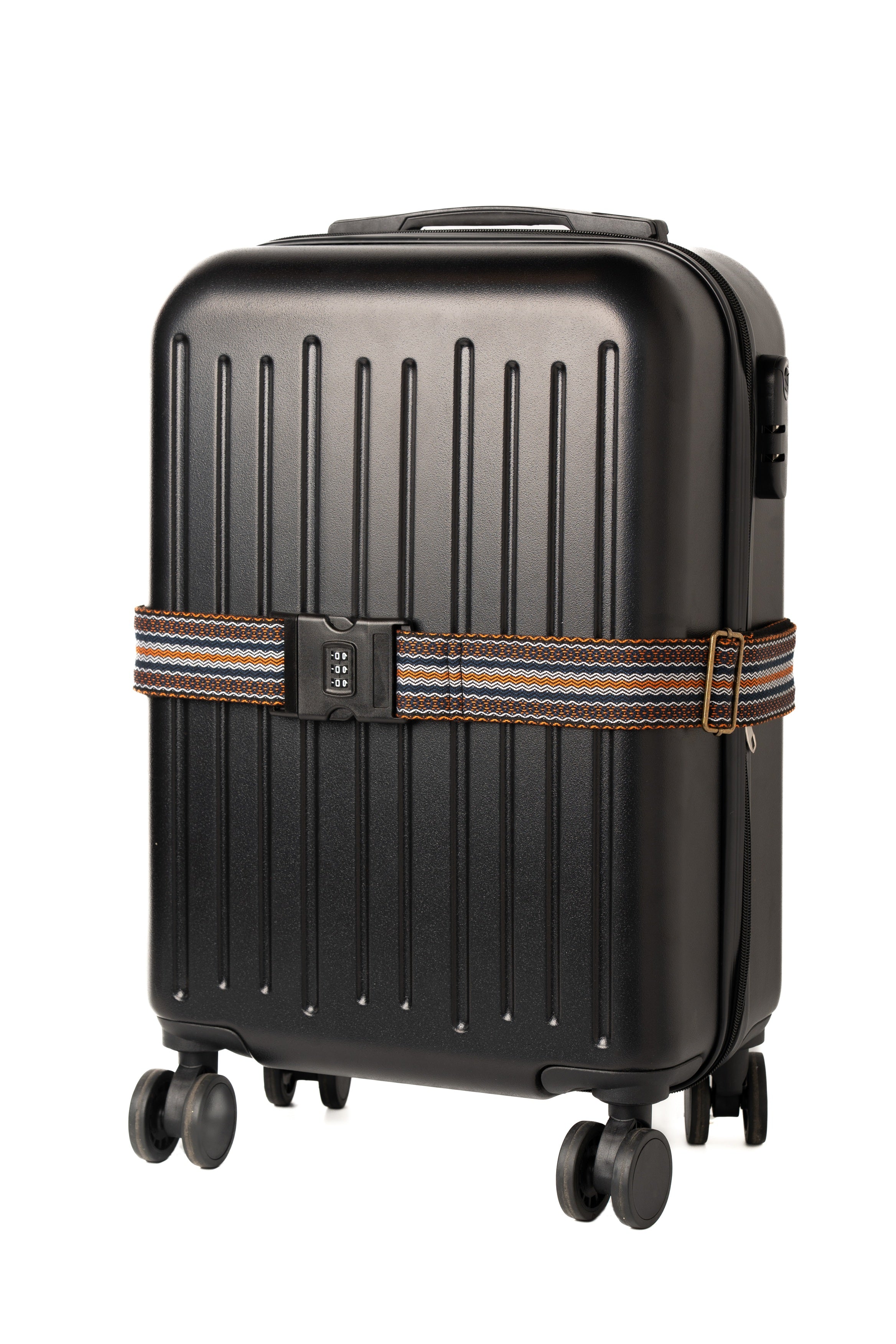 Handmade Panlipi Loom Weave Kalinga Lilaktob White & Orange LugKal05 Luggage Strap