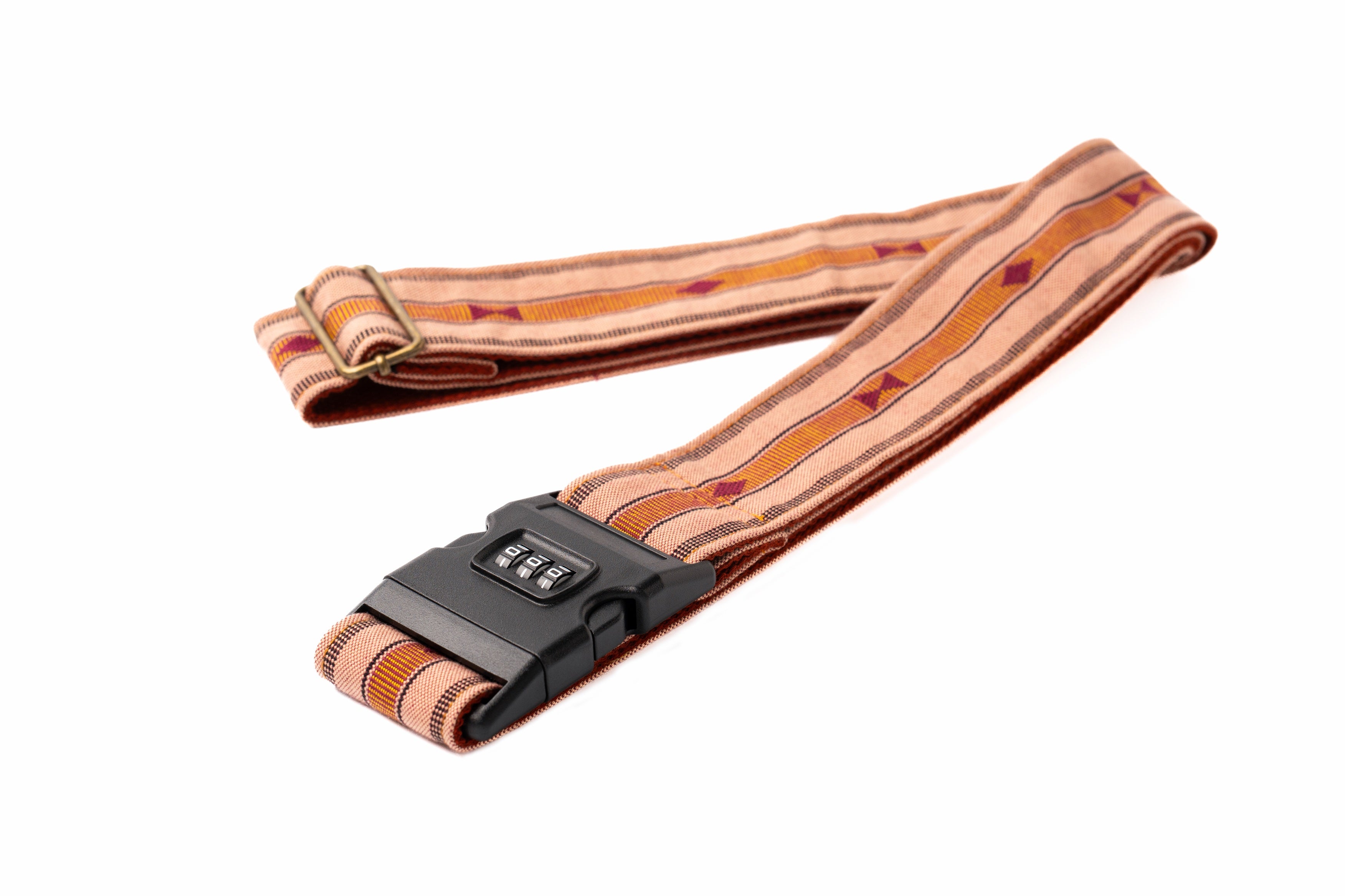 Handmade Panlipi Loom Weave Sagada Audrey Mocha Brown LugSag06 Luggage Strap