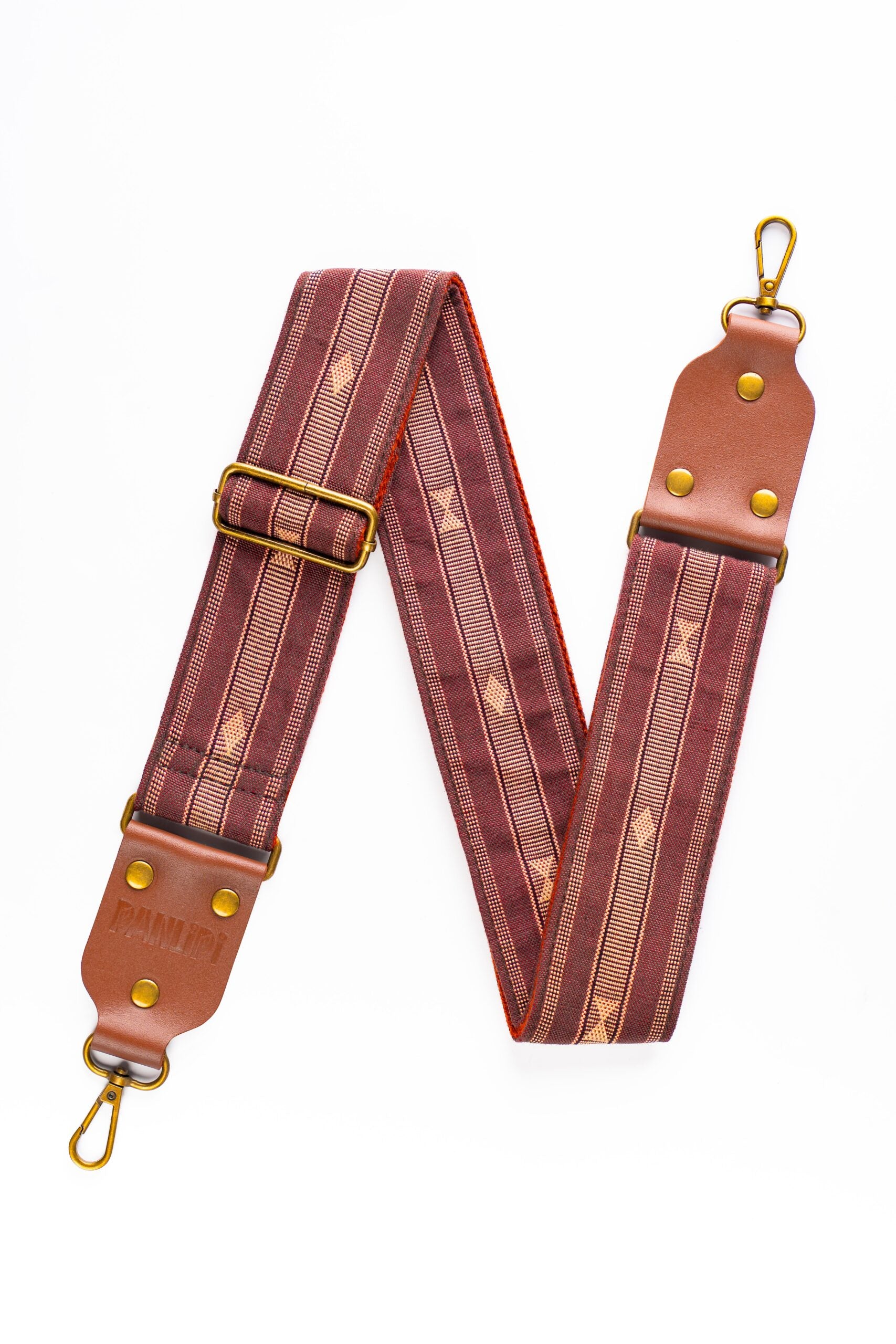 Handmade Panlipi Loom Weave Audrey Choco Beige SagCam05 Camera Strap