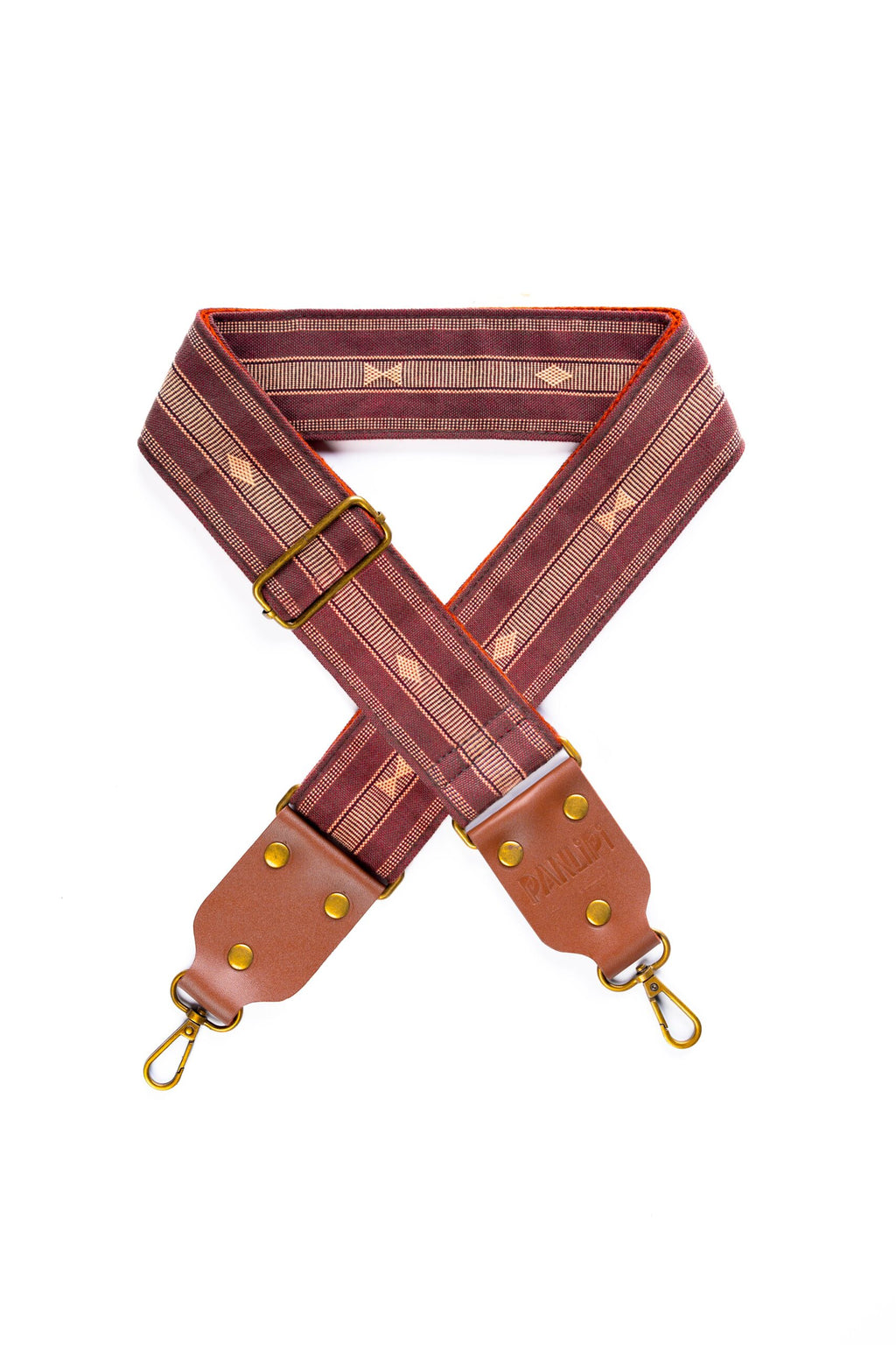 Handmade Panlipi Loom Weave Audrey Choco Beige SagCam05 Camera Strap