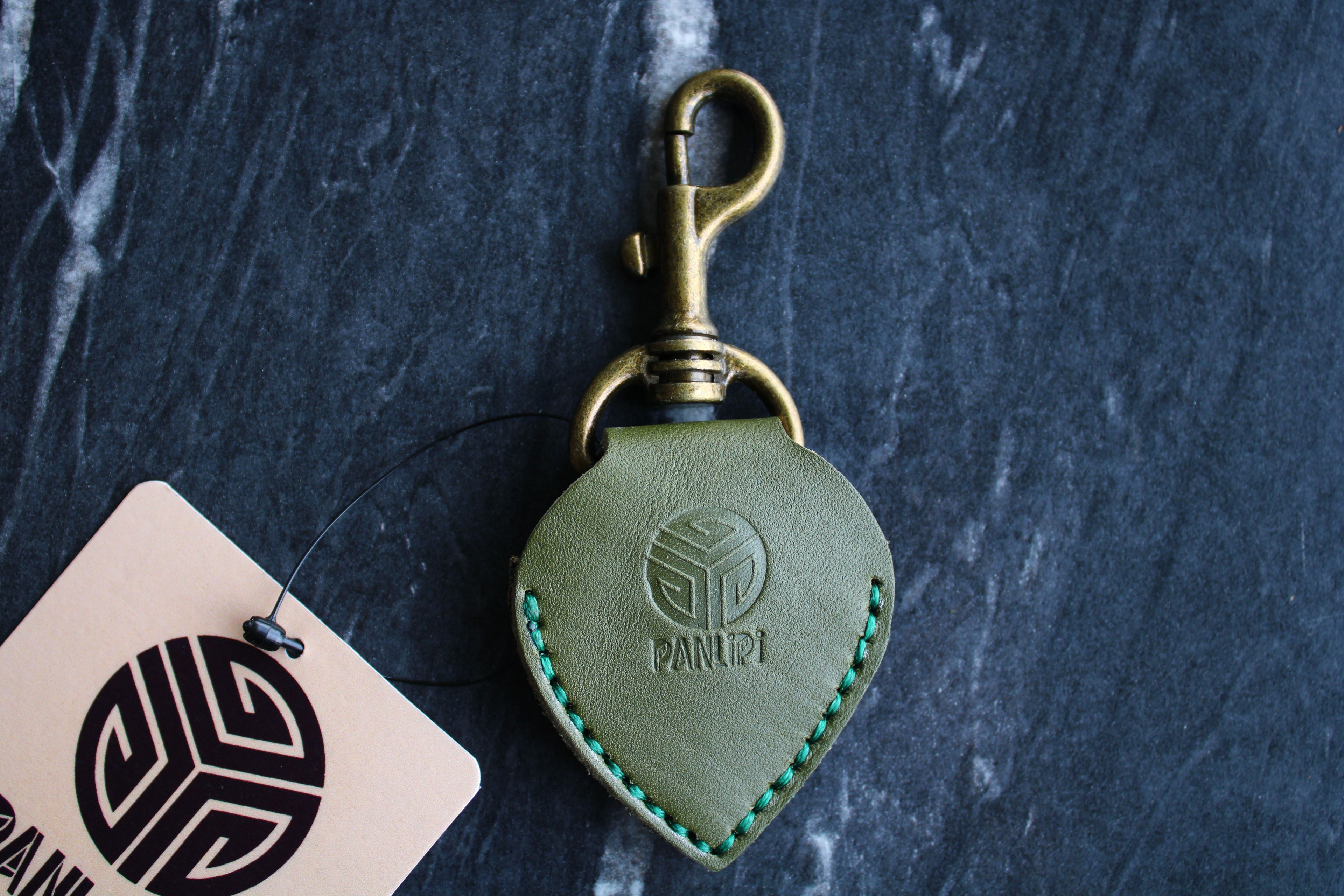 Handmade Panlipi Guitar Pick Pocket Pick Holder Bass Pick Pocket Pick Holder (Fatigue Green)