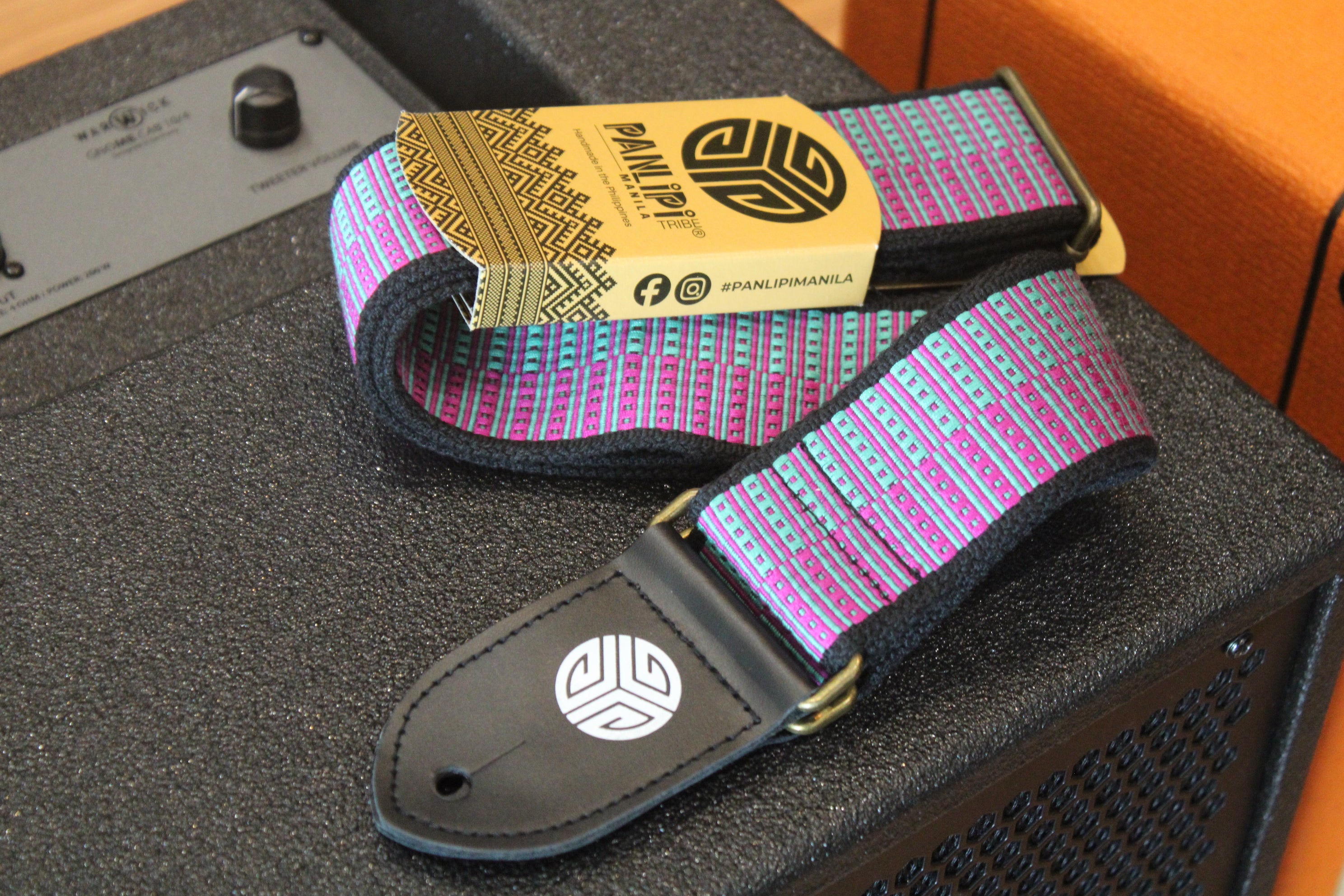 Handmade Panlipi Backstrap Bilitulis Sky Blue Purple Guitar Strap Limited Edition