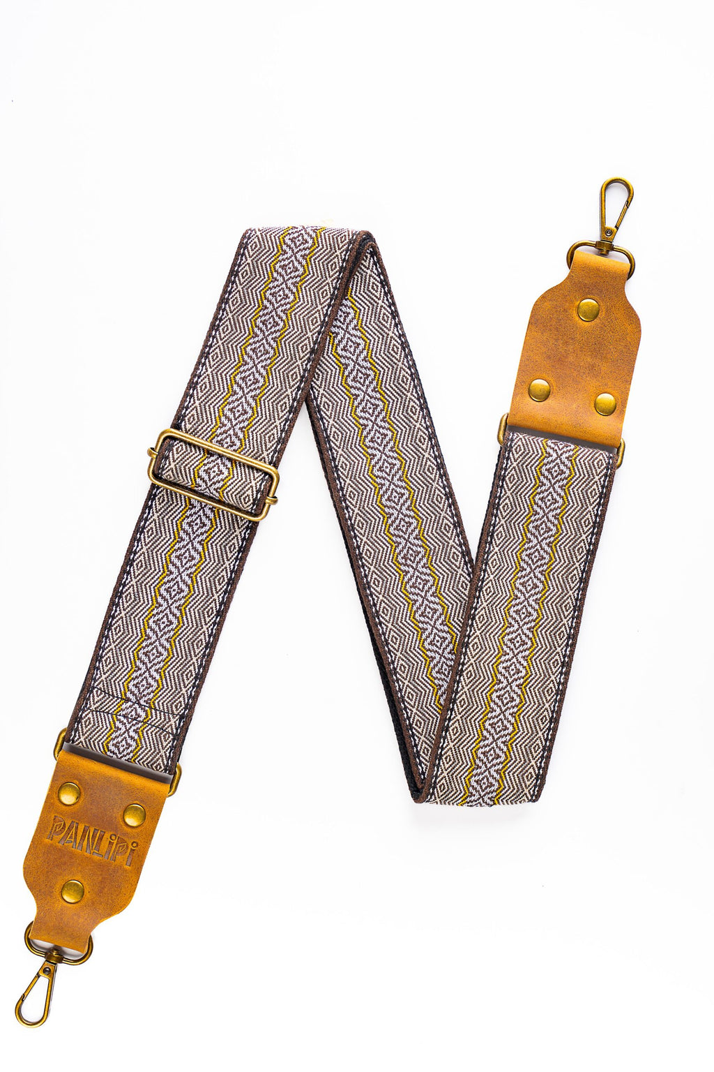 Handmade Panlipi Strap Loom Weave Lilaktob White Yellow KalCam31 Cam Strap