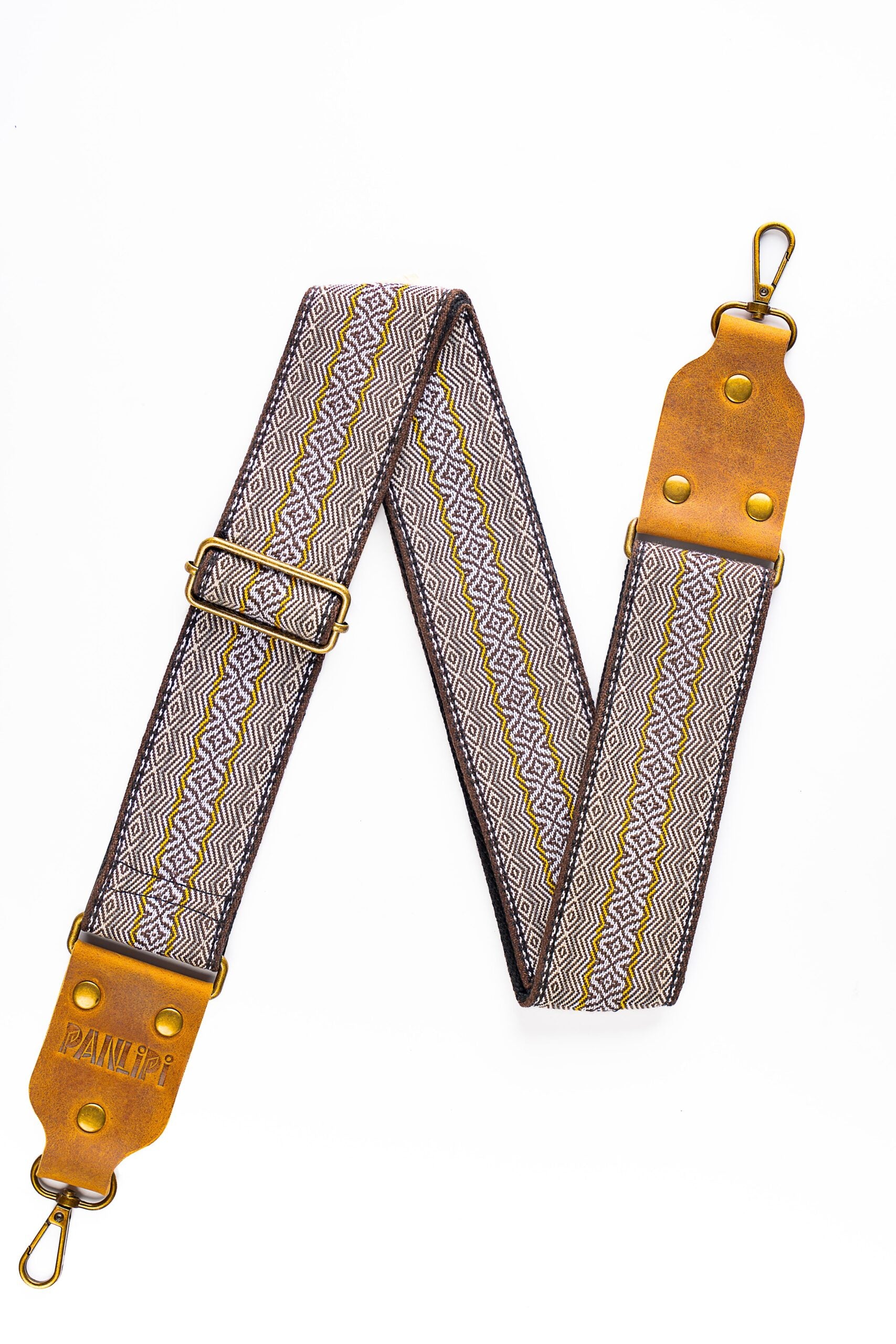 Handmade Panlipi Strap Loom Weave Lilaktob White Yellow KalCam31 Cam Strap