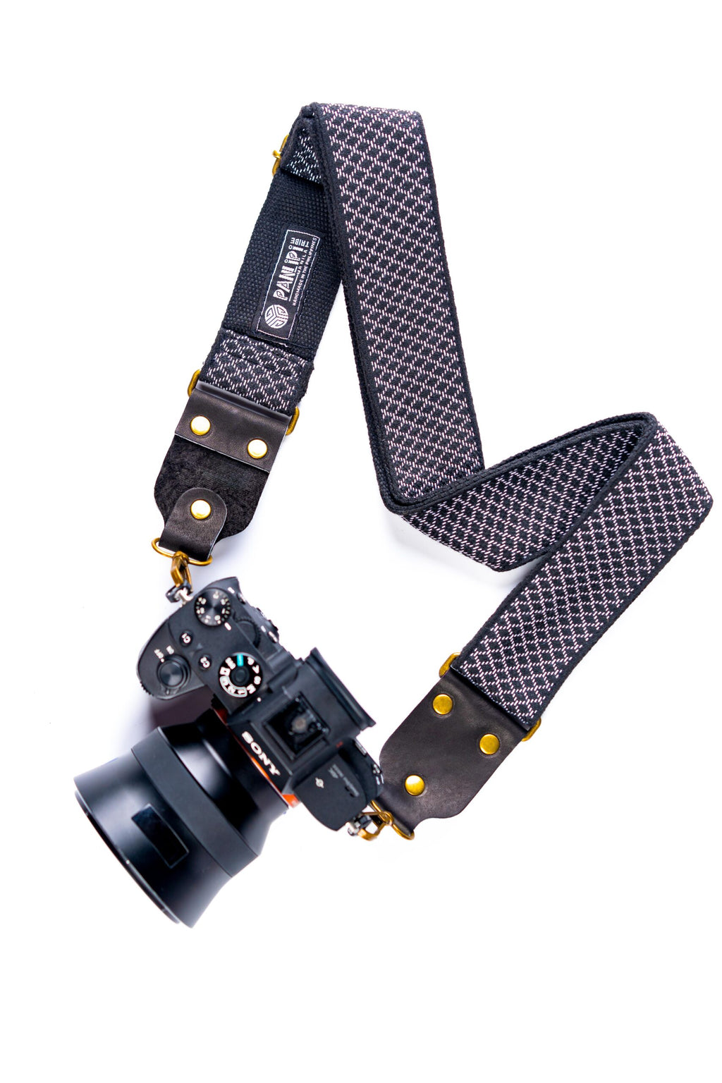 Handmade Panlipi Strap Loom Weave Lilaktob Wh BK KalCam32 Camera Strap