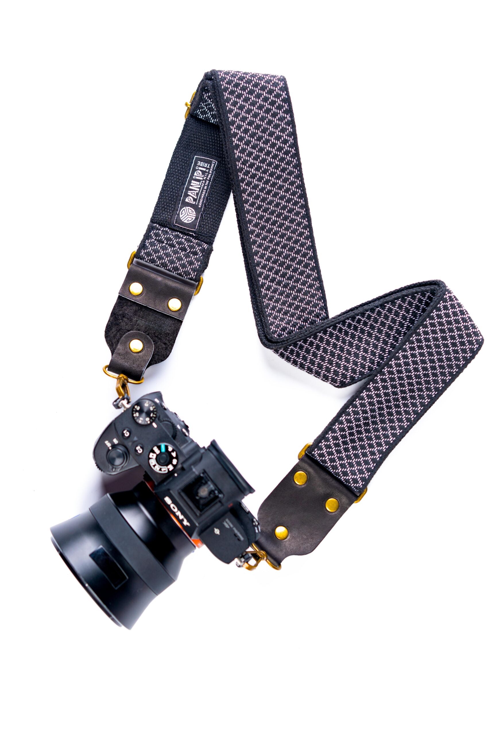 Handmade Panlipi Strap Loom Weave Lilaktob Wh BK KalCam32 Camera Strap