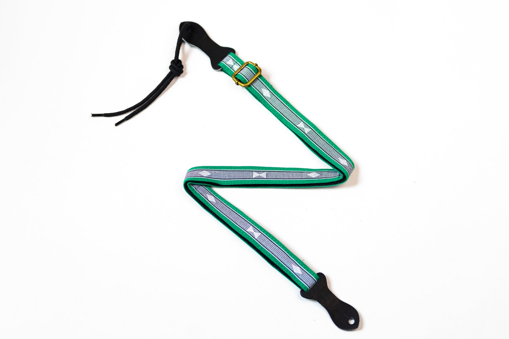 Handmade Panlipi Loom Weave Audrey Green Sagum01 Ukulele or Mandolin Strap