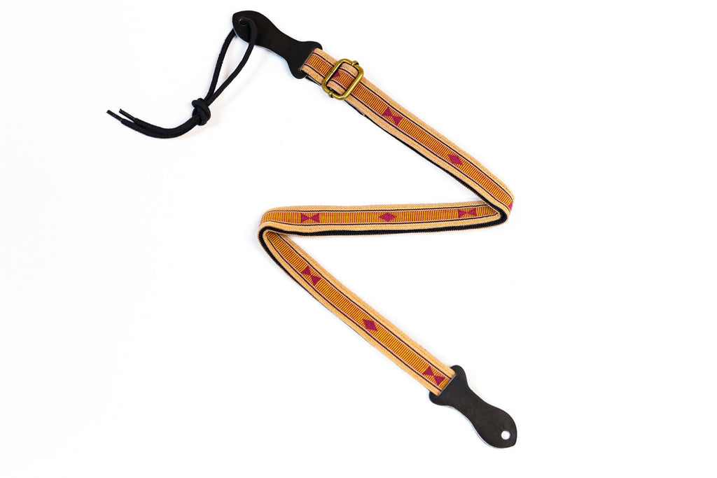 Handmade Panlipi Loom Weave Audrey Mocha Brown Sagum02 Ukulele or Mandolin Strap