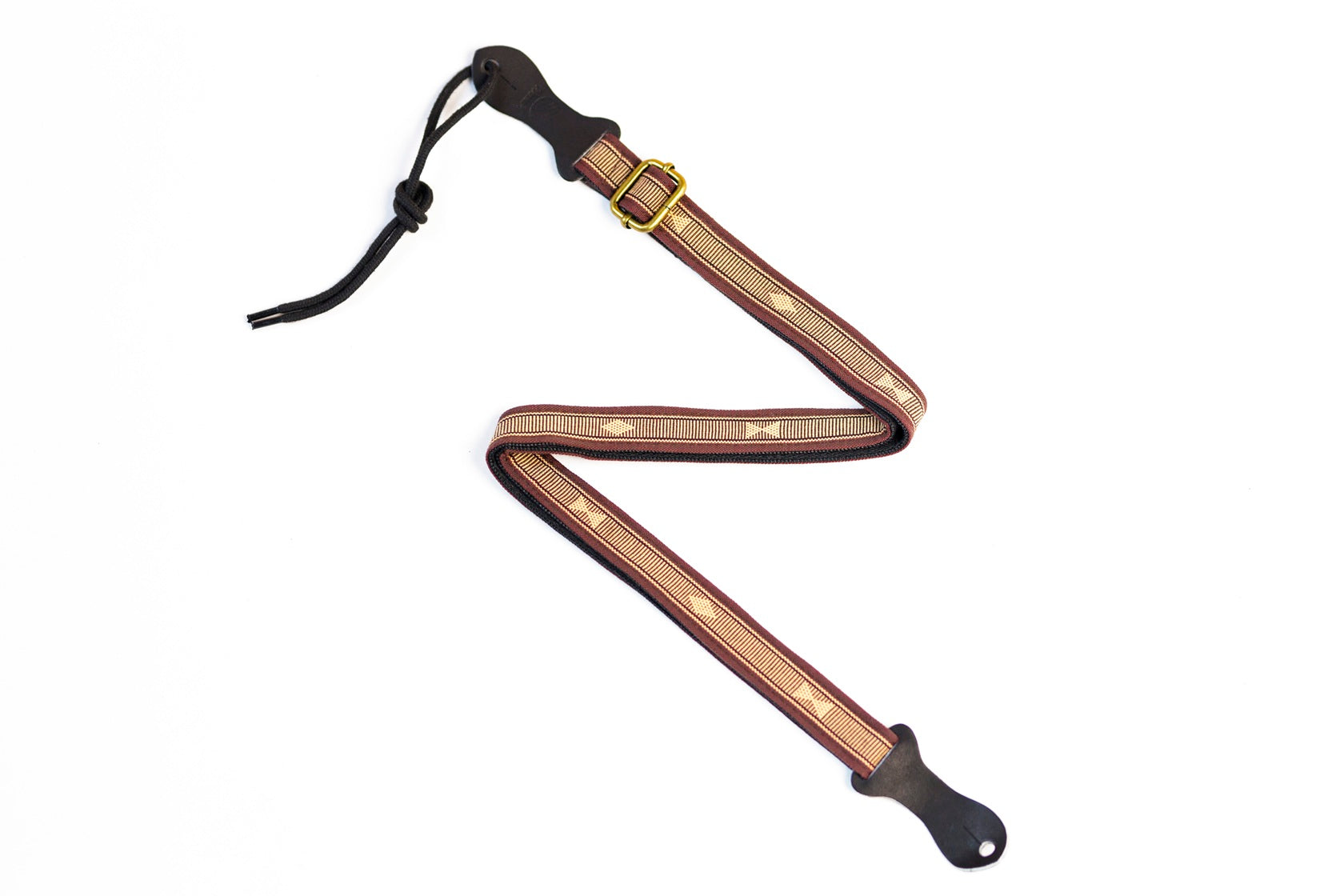 Handmade Panlipi Loom Weave Audrey Choco Brown Sagum07 Ukulele or Mandolin Strap