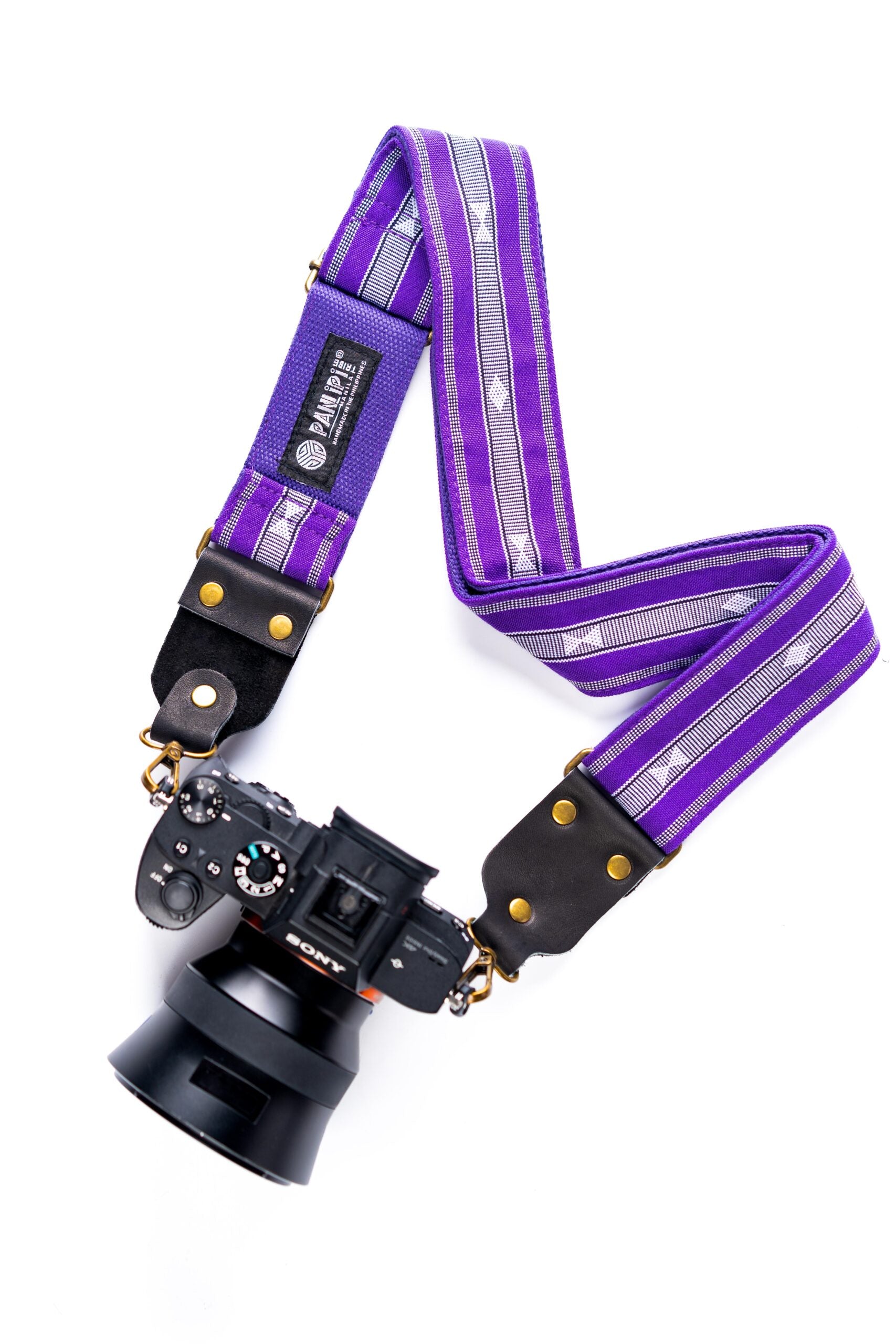 Handmade Panlipi Loom Weave Audrey Violet SagCam06 Camera Strap