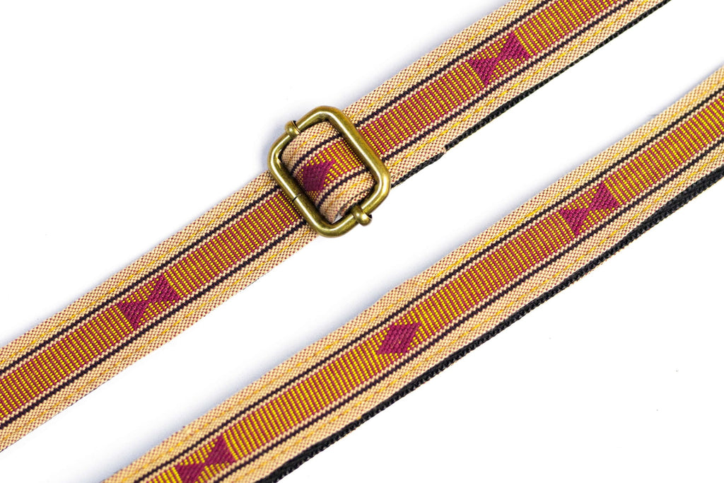 Handmade Panlipi Loom Weave Audrey Mocha Brown Sagum02 Ukulele or Mandolin Strap