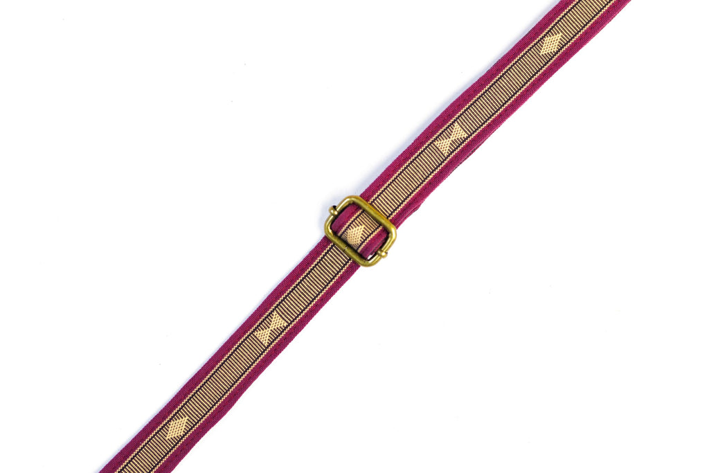 Handmade Panlipi Loom Weave Audrey Burgundy  Sagum03 Ukulele or Mandolin Strap