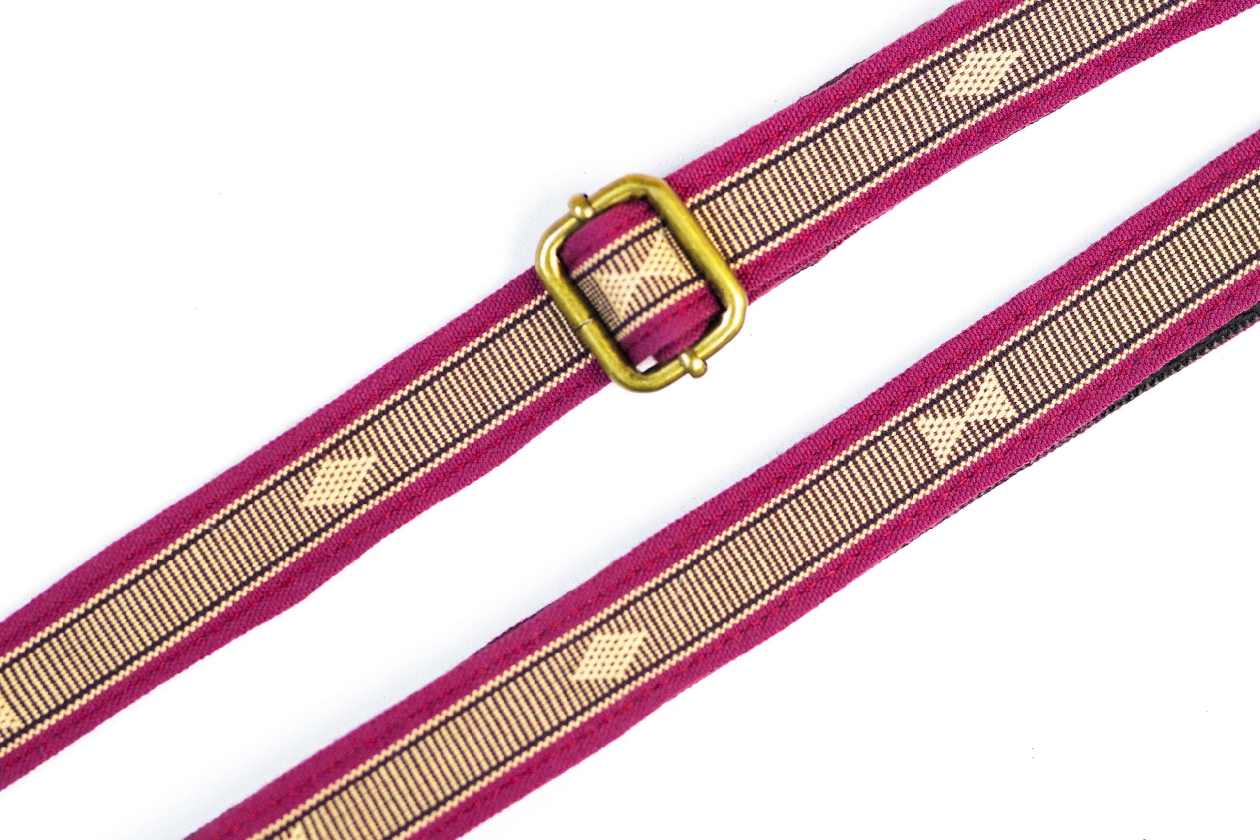 Handmade Panlipi Loom Weave Audrey Burgundy  Sagum03 Ukulele or Mandolin Strap