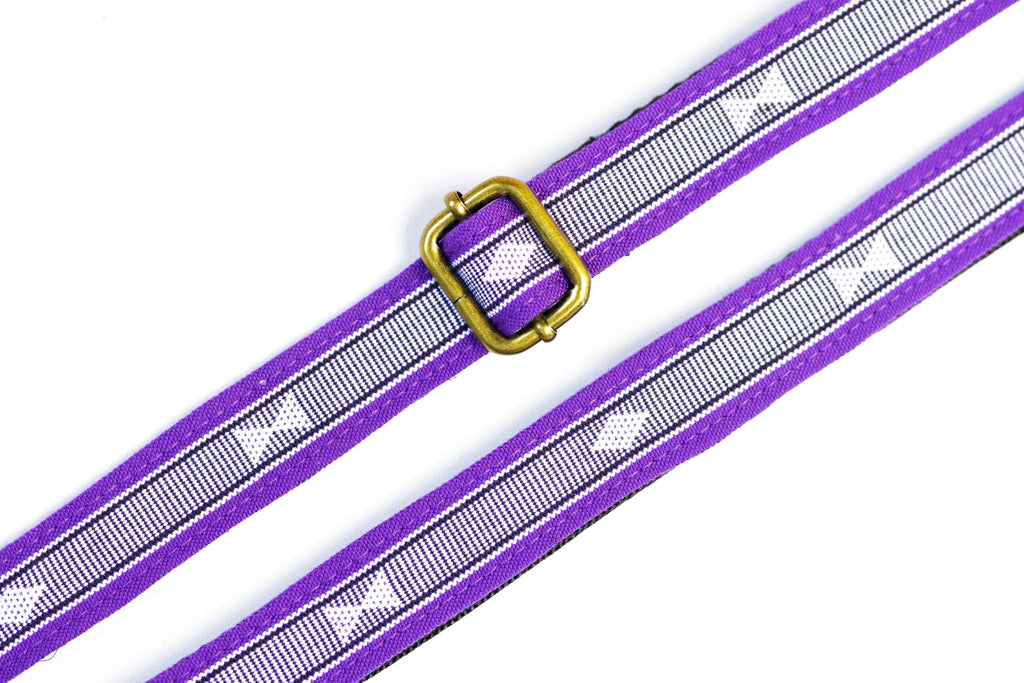 Handmade Panlipi Loom Weave Audrey Purple Sagum04 Ukulele or Mandolin Strap