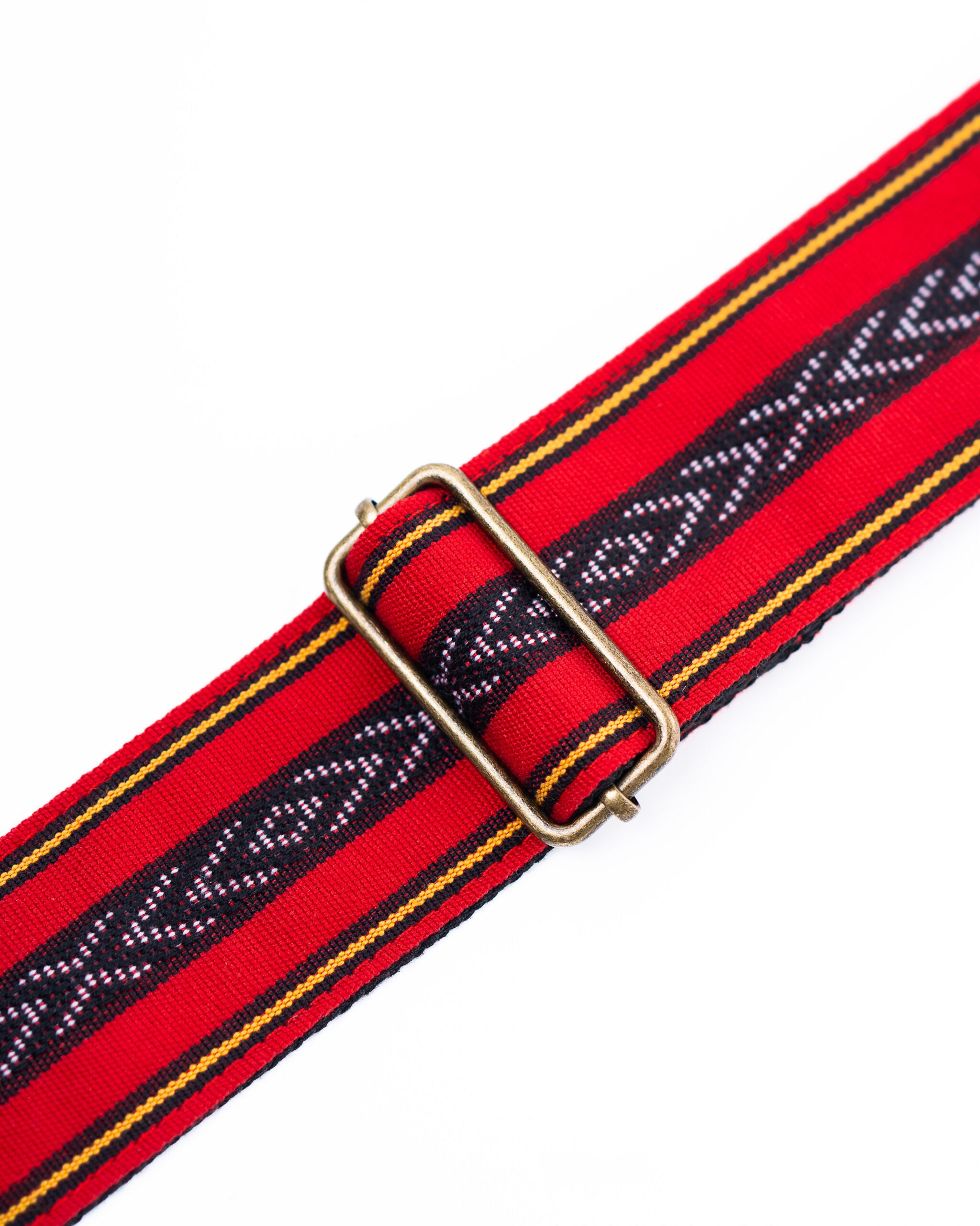 Handmade Panlipi Strap Loom Weave Cuabao Red BAGU03A Guitar Strap