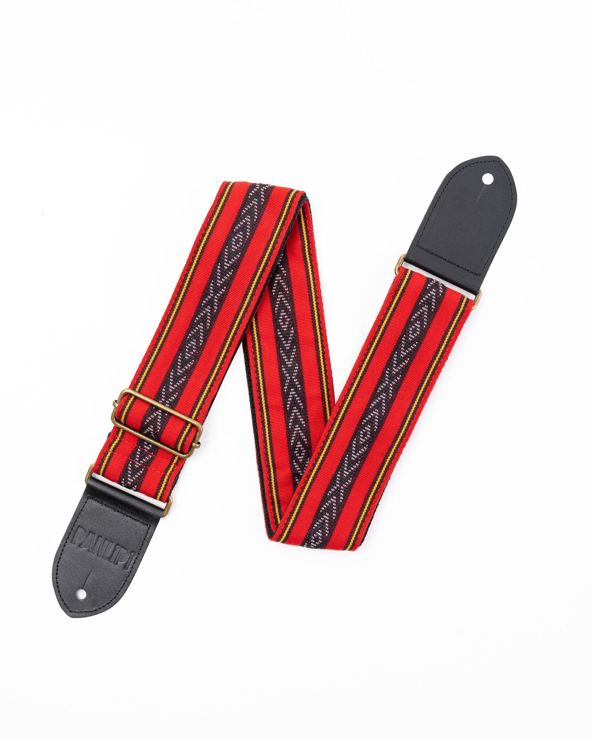 Handmade Panlipi Strap Loom Weave Cuabao Red BAGU03A Guitar Strap