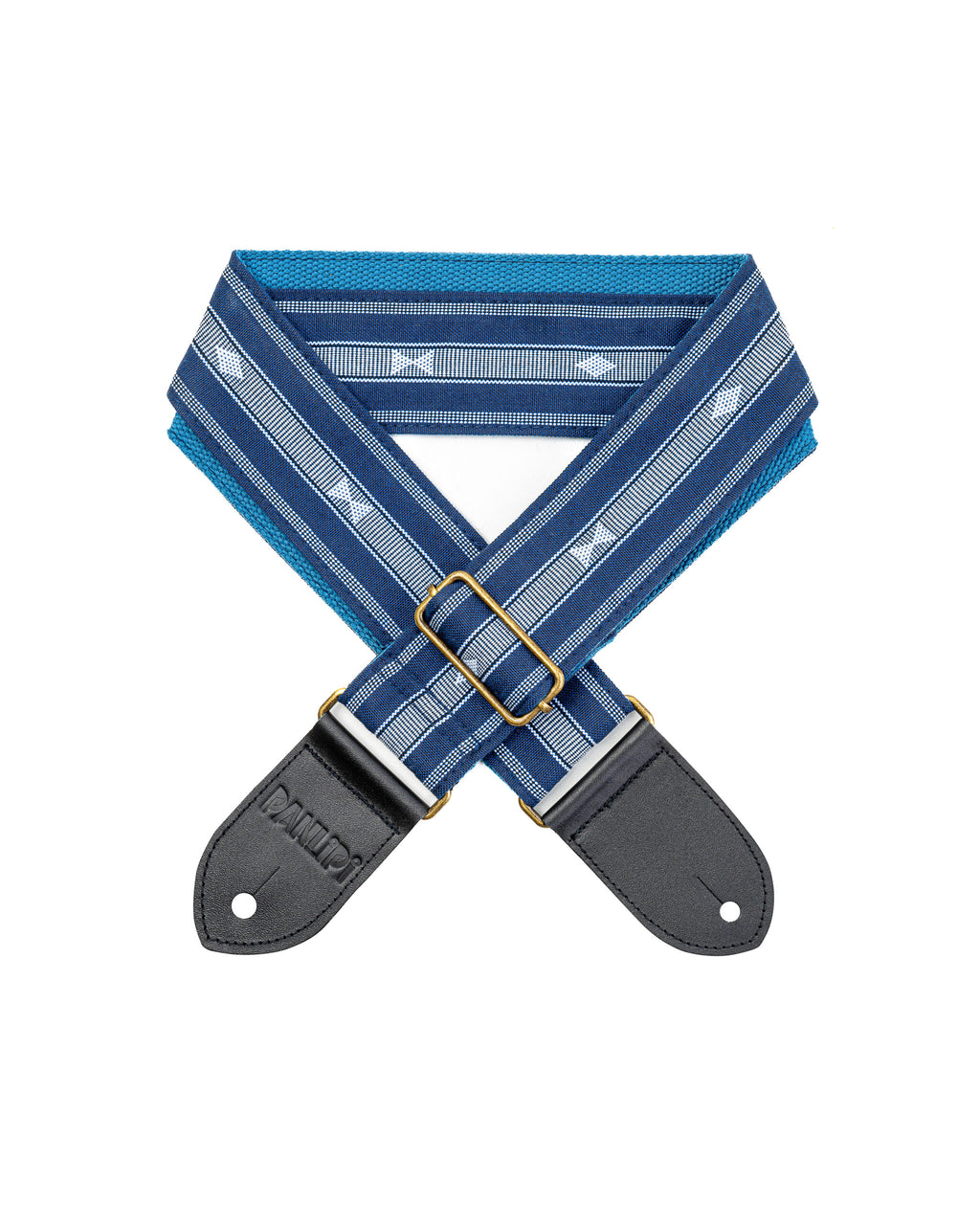 Handmade Panlipi Loom Weave Audrey Navy Blue SAG07A Guitar Strap