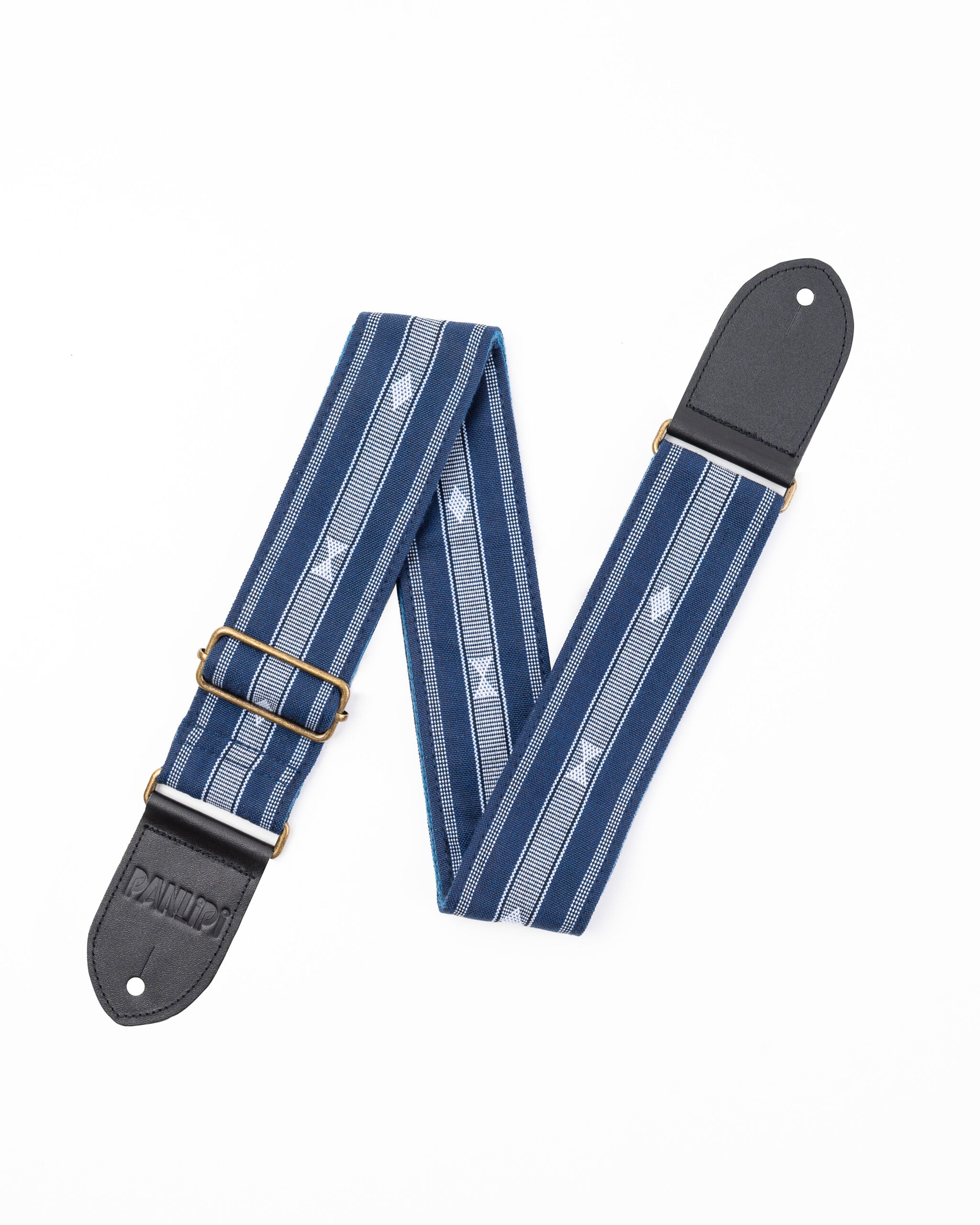 Handmade Panlipi Loom Weave Audrey Navy Blue SAG07A Guitar Strap