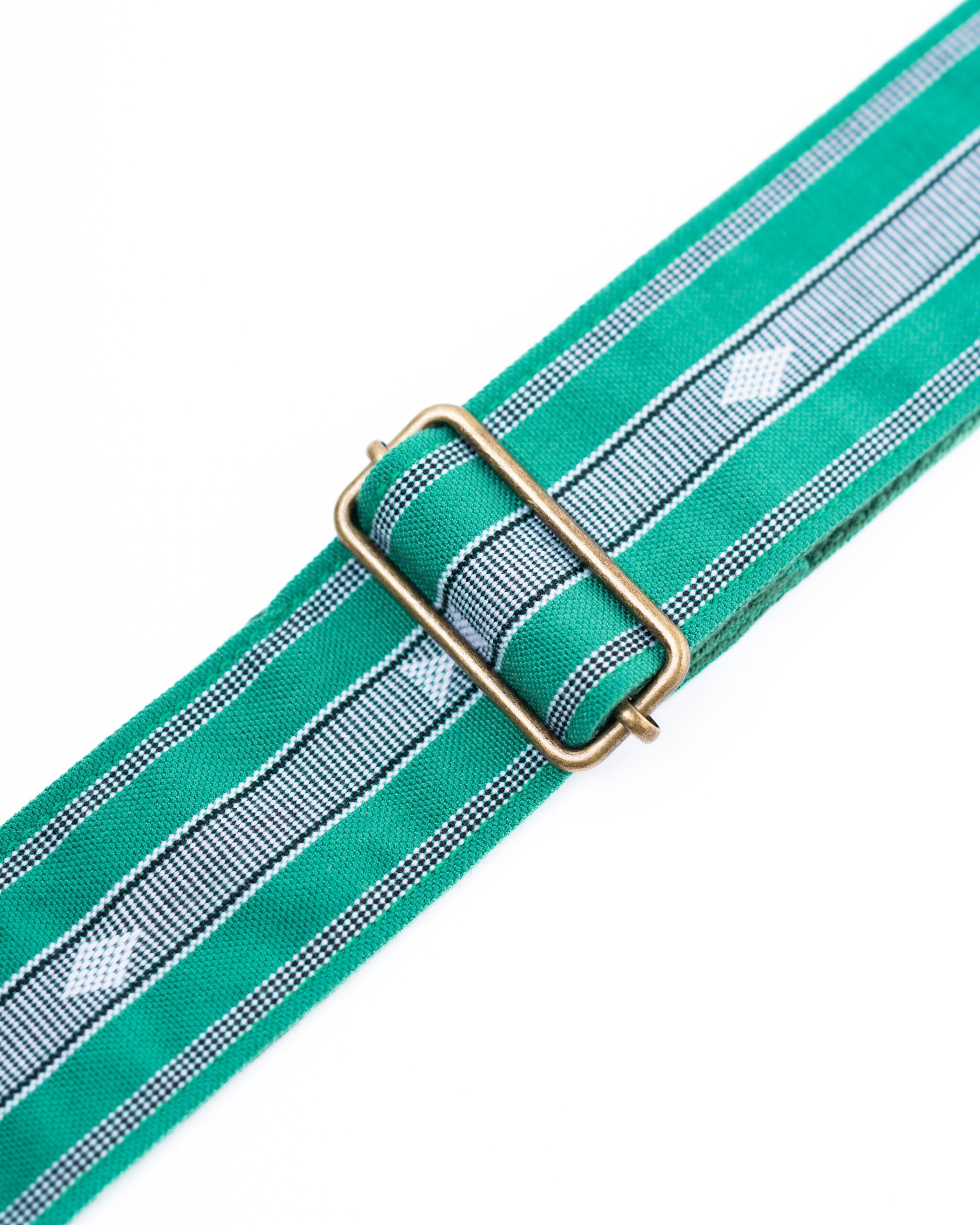 Handmade Panlipi Loom Weave Audrey Green SAG13A Guitar Strap