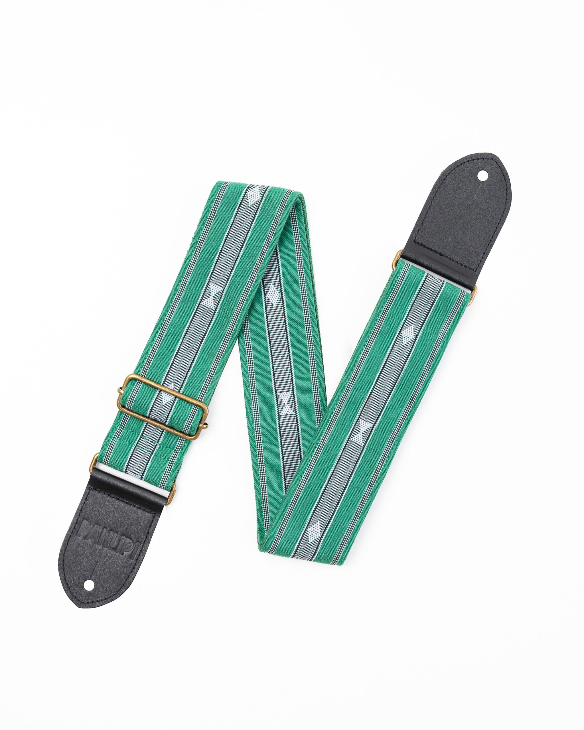 Handmade Panlipi Loom Weave Audrey Green SAG13A Guitar Strap