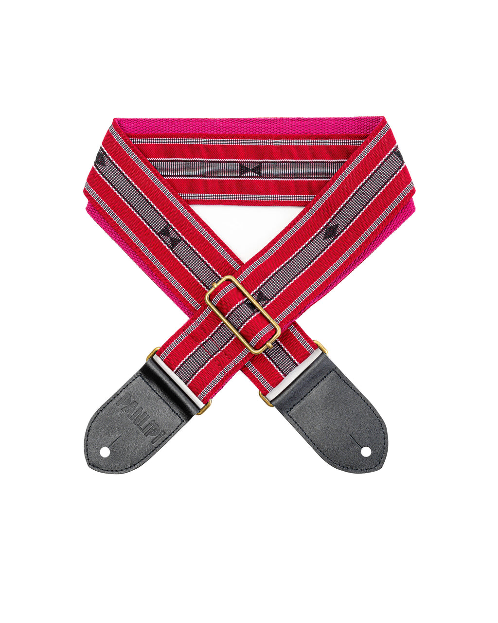 Handmade Panlipi Loom Weave Audrey Maroon SAG17A Guitar Strap