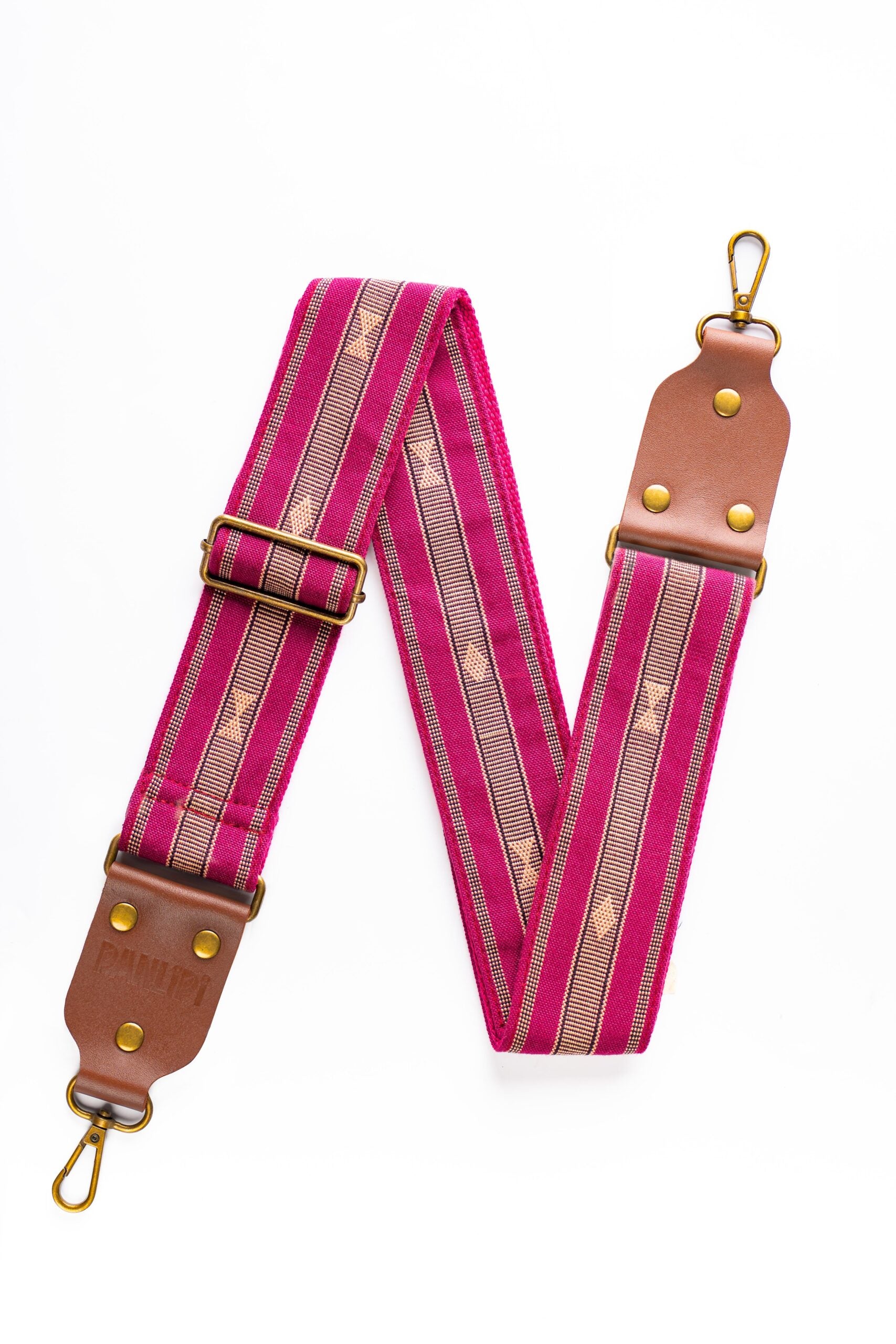 Handmade Panlipi Strap Loom Weave Burgundy SagCam02 Cam Strap