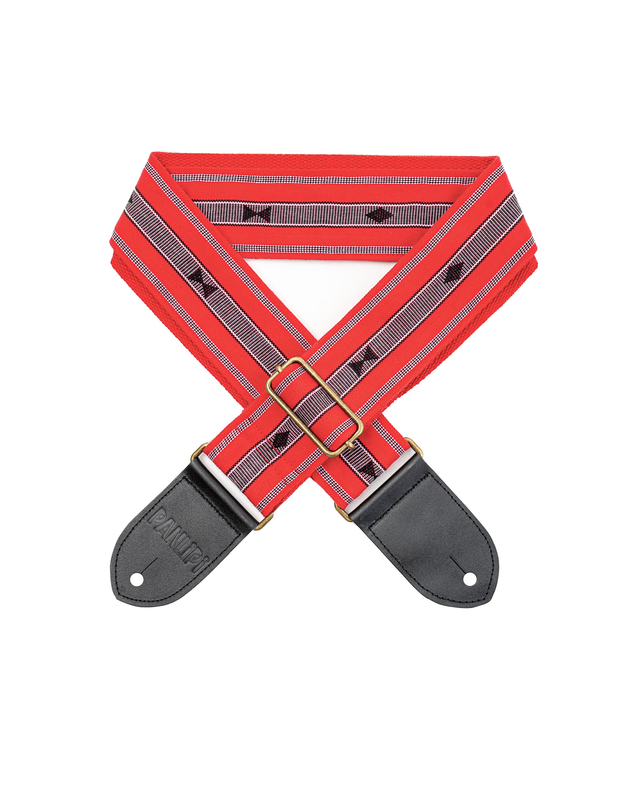 Handmade Panlipi Loom Weave Audrey Red SAG12A Guitar Strap