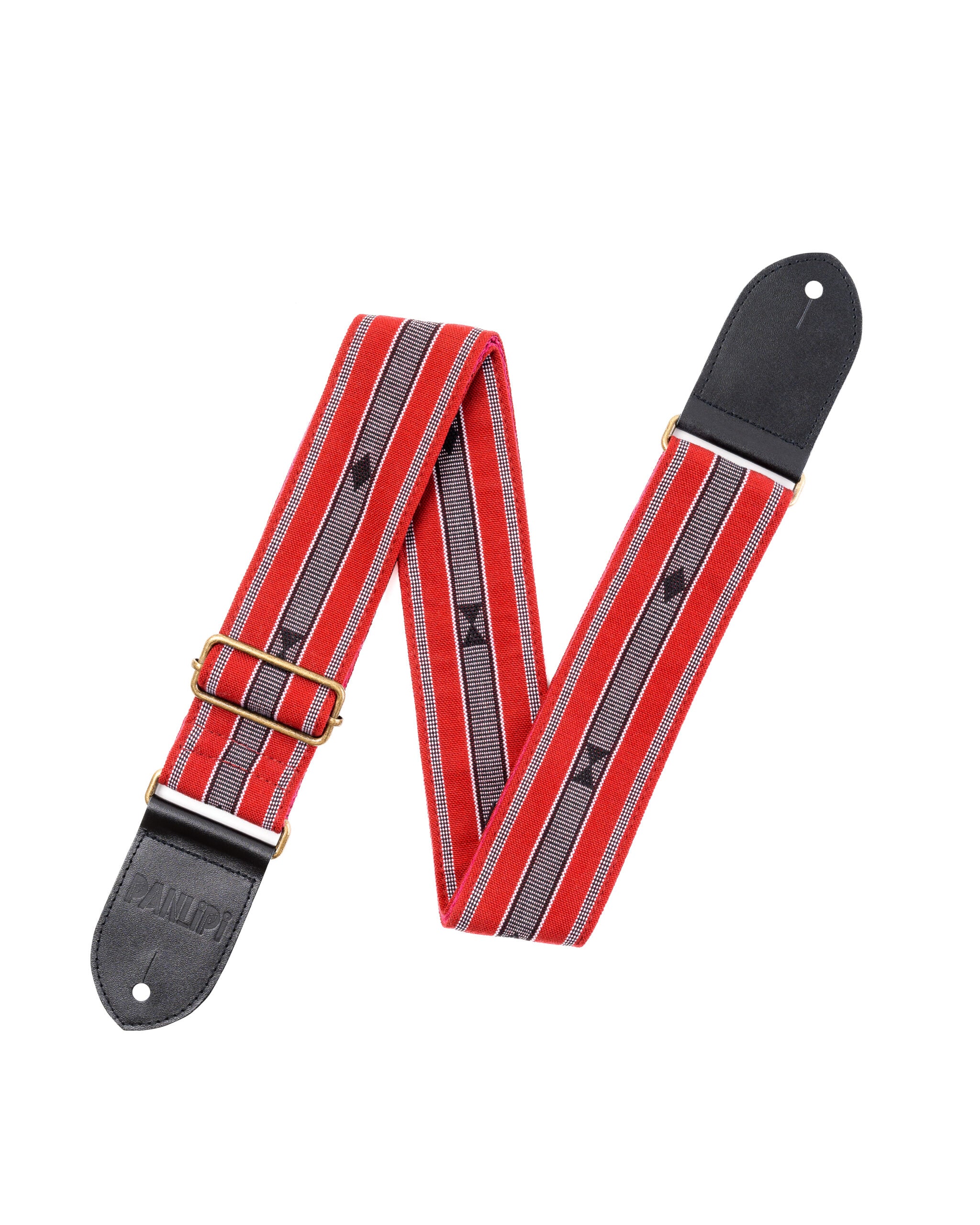 Handmade Panlipi Loom Weave Audrey Red SAG12A Guitar Strap
