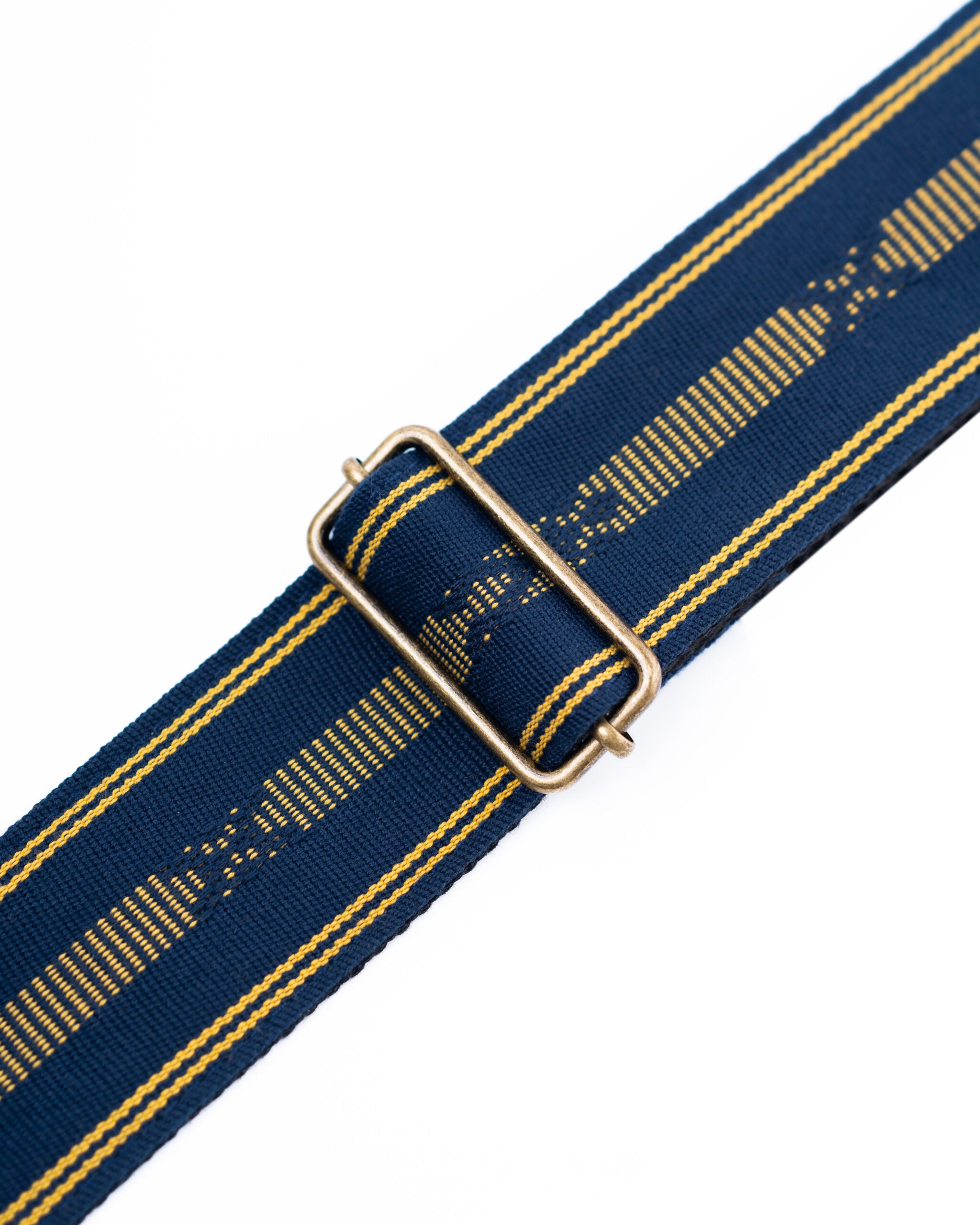 Handmade Panlipi Strap Loom Weave Tagtago-Kalasag BAGU01A Navy Blue Yellow Guitar Strap