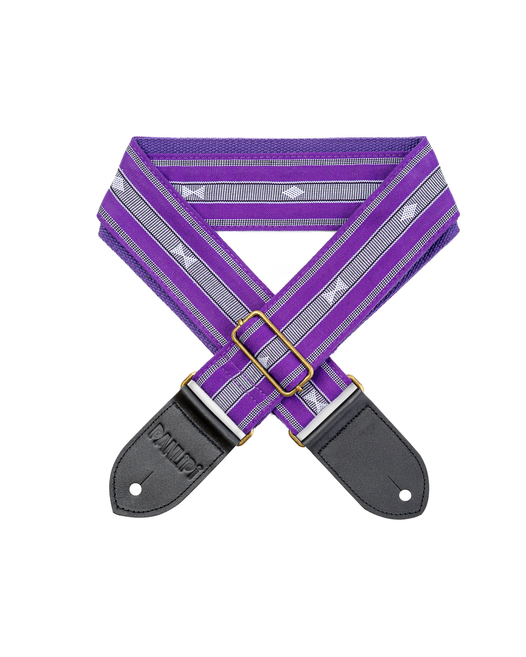 Handmade Panlipi Loom Weave Audrey Purple SAG14A Guitar Strap